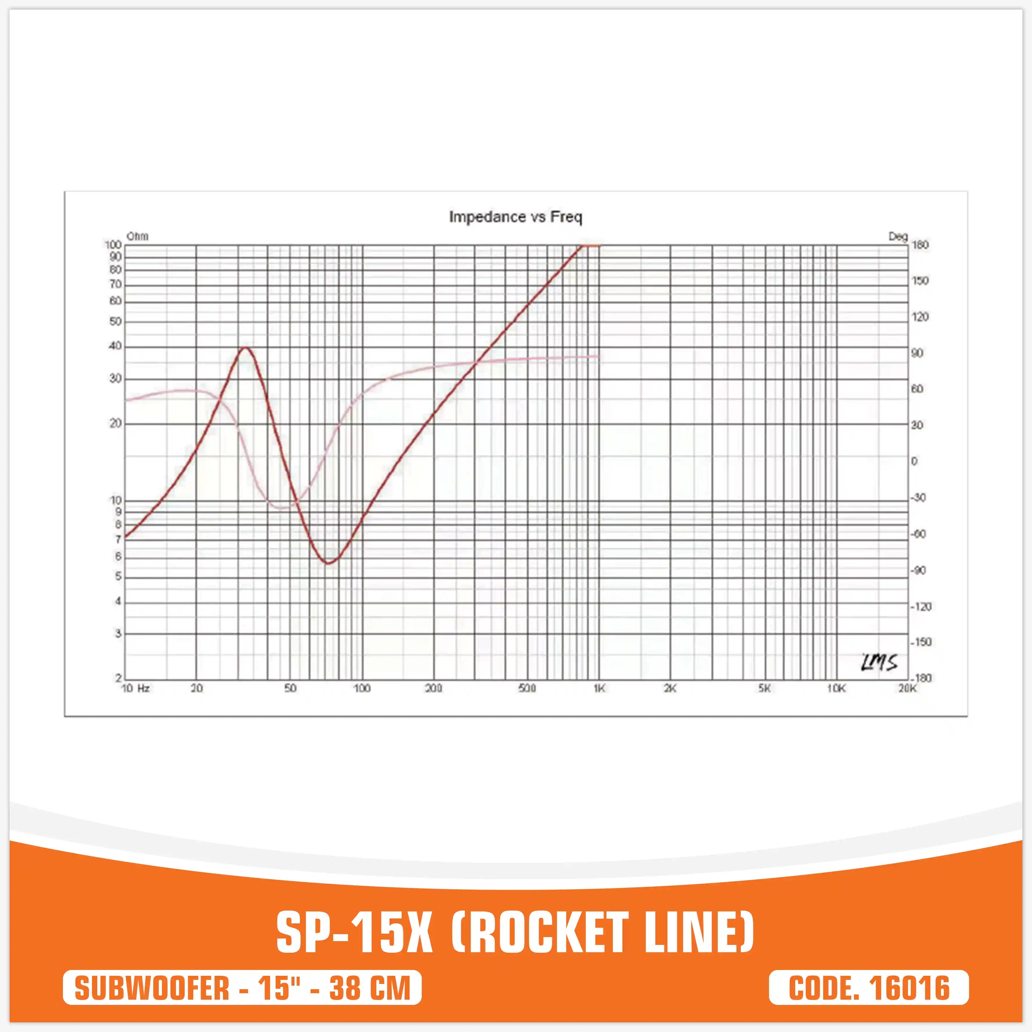 SP-15X (ROCKET LINE SUBWOOFER) 15"/38CM - 24000 WATT (UNIT PRICE)