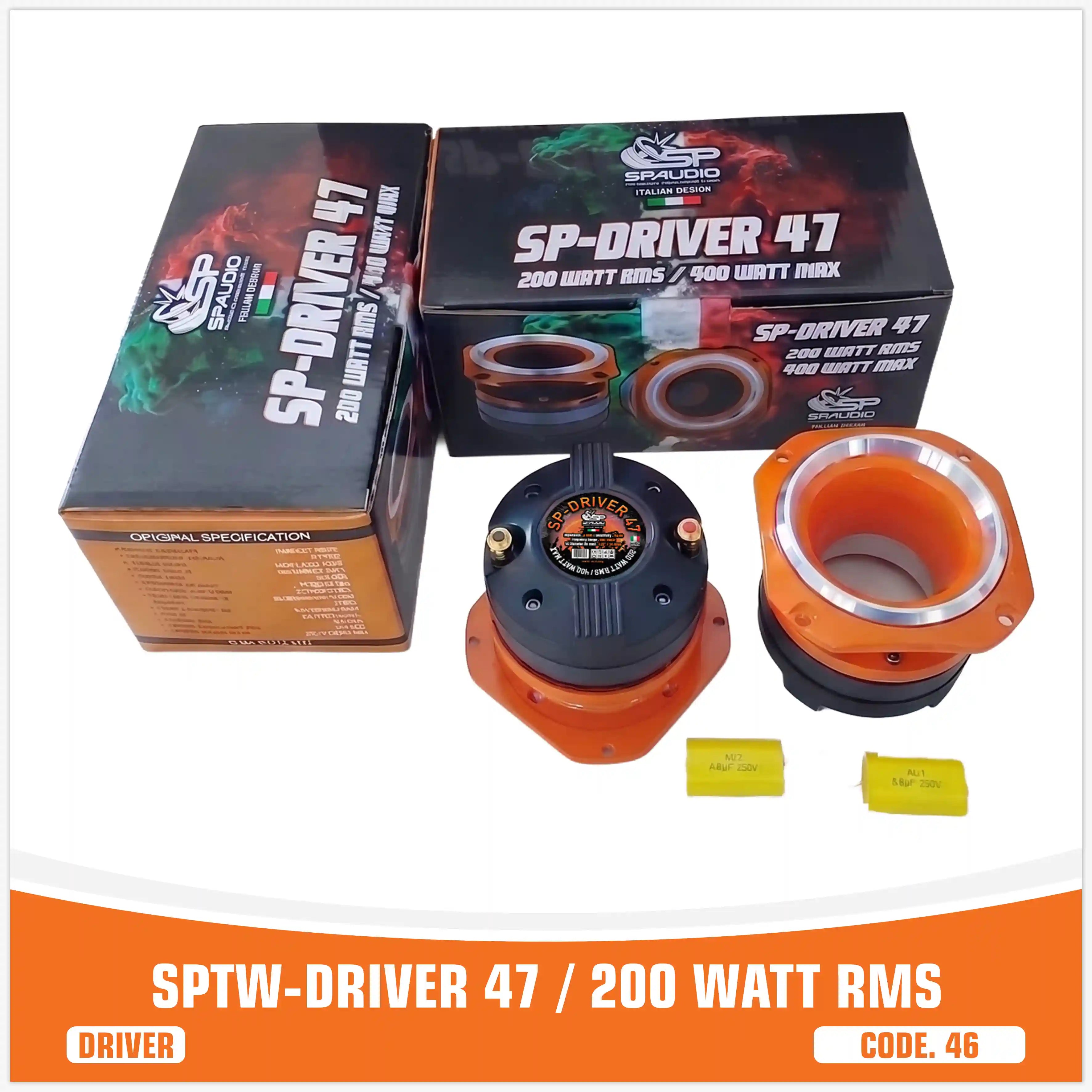 SP DRIVER 47 DRIVER COMPLETO DI FLANGIA 200W RMS (PREZZO UNITARIO)