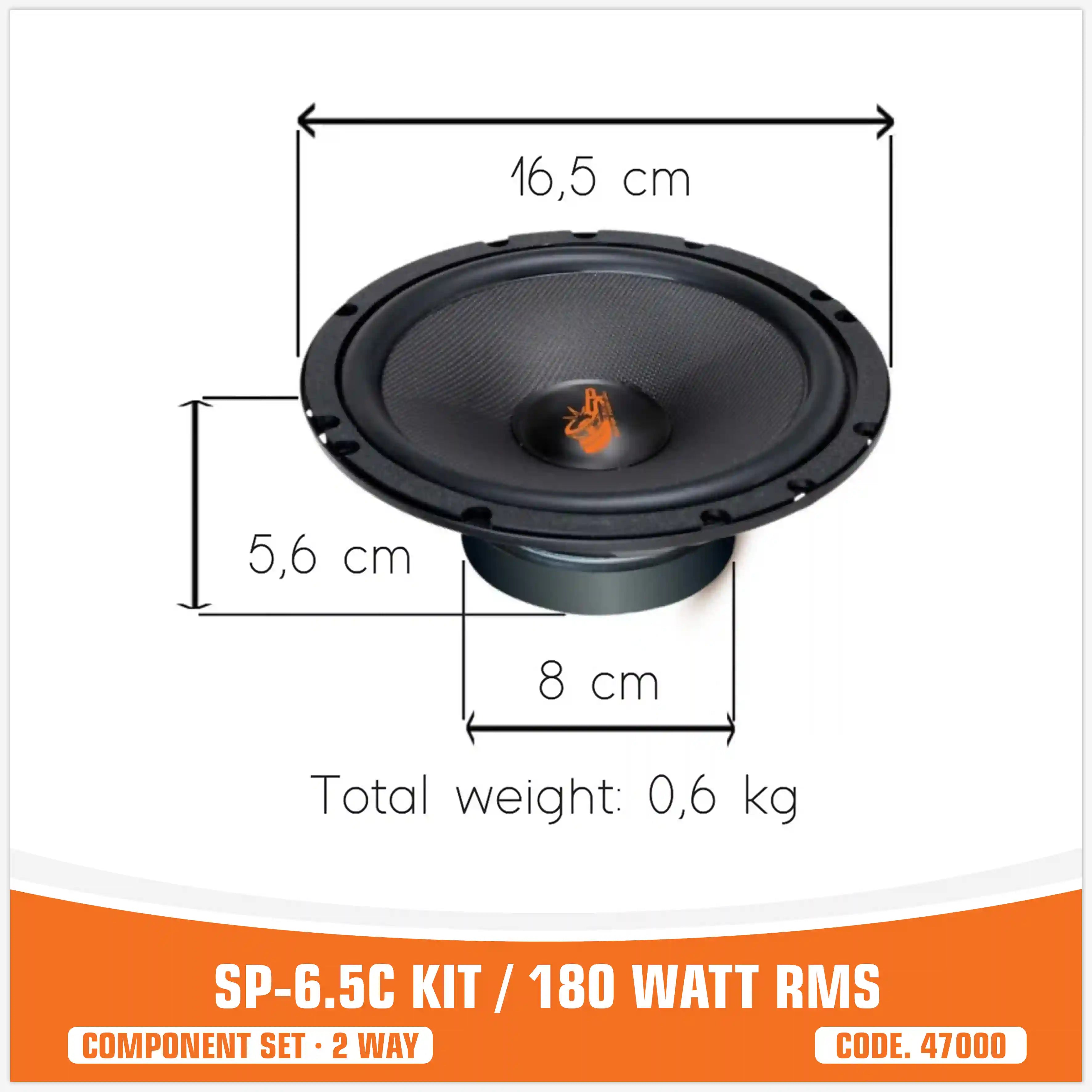 SP 6.5C KIT . 2 WAY 2 WOOFER +2 TW + 2 CROSS (KIT PRICE)