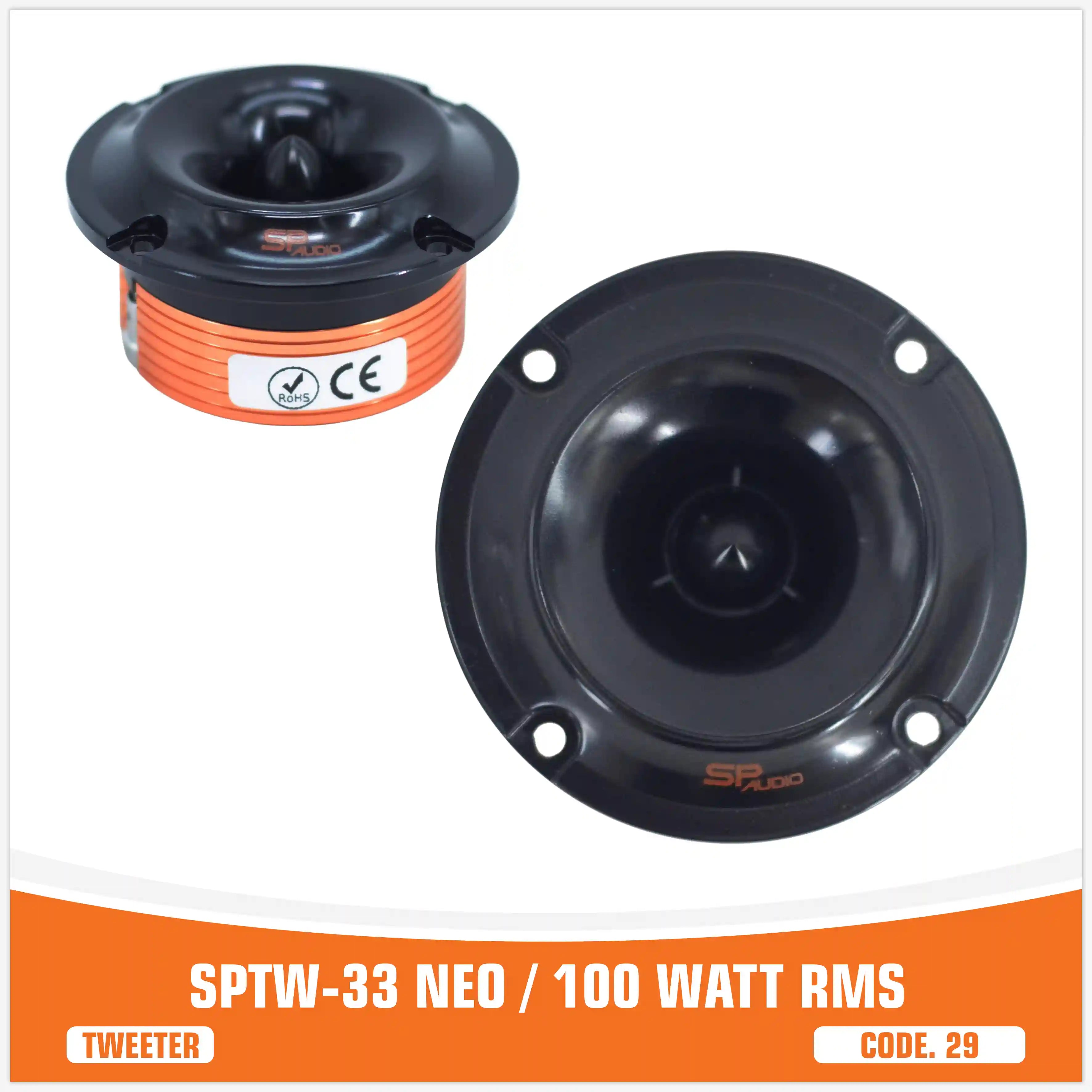 SP TW 33 NEO TWEETER BALA NEO MAGNÉTICO 100W RMS (PRECIO UNITARIO)