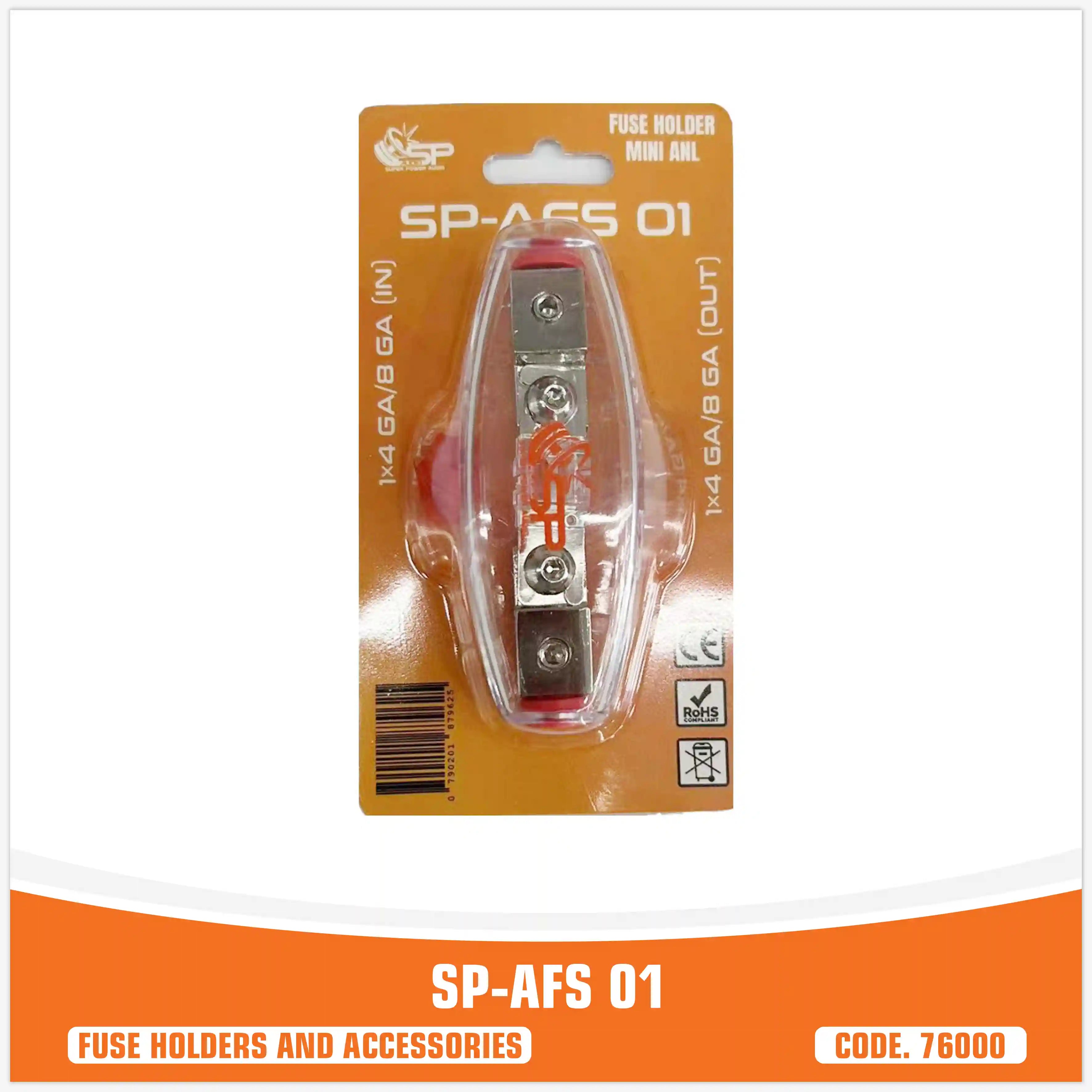 SP AFS 01  FUSEHOLDER MINI ANL 1x4GA/8GA IN + 1x4/8 GA  OUT