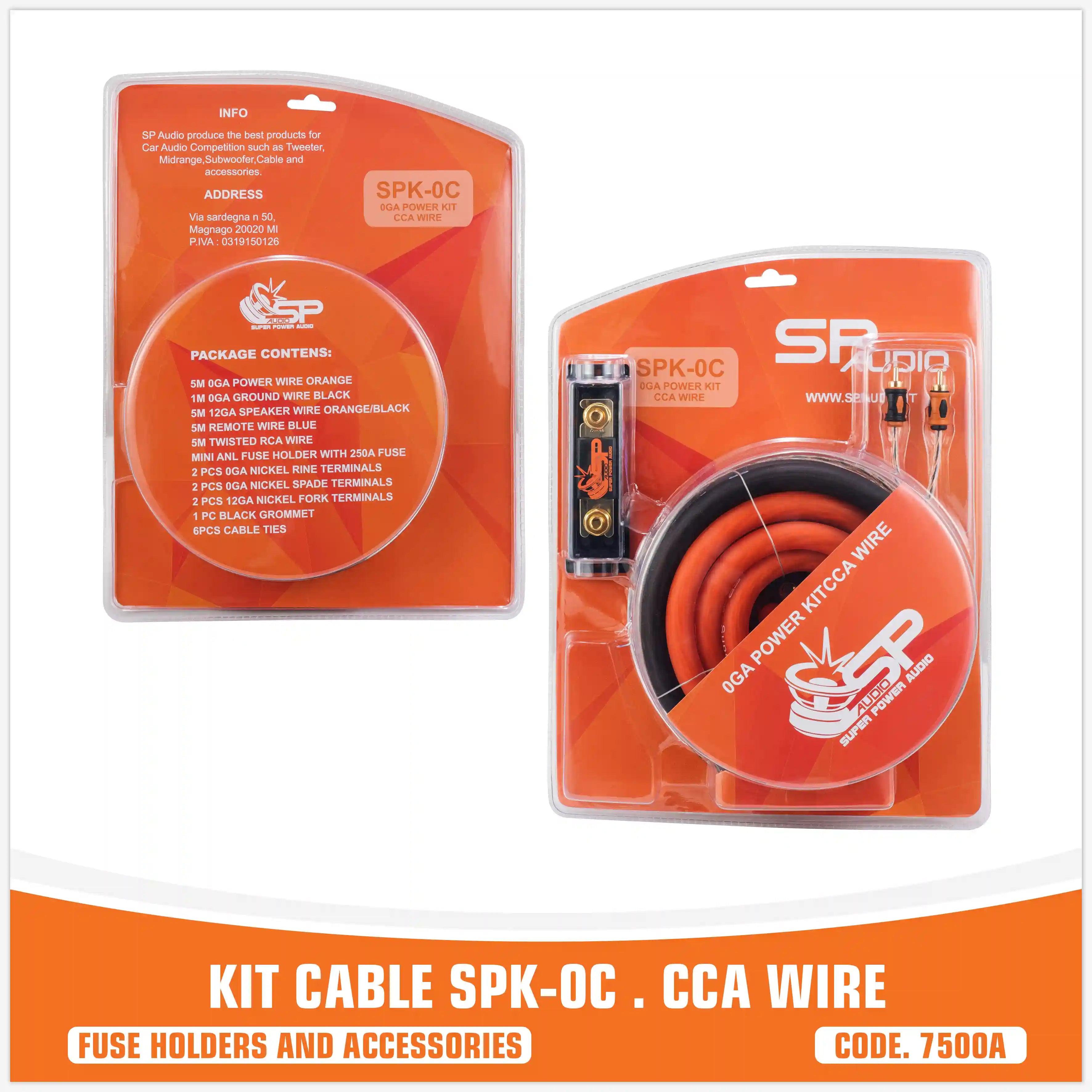 SP  KIT CAVI 0 AWG CCA (PREZZO X CONFEZIONE)