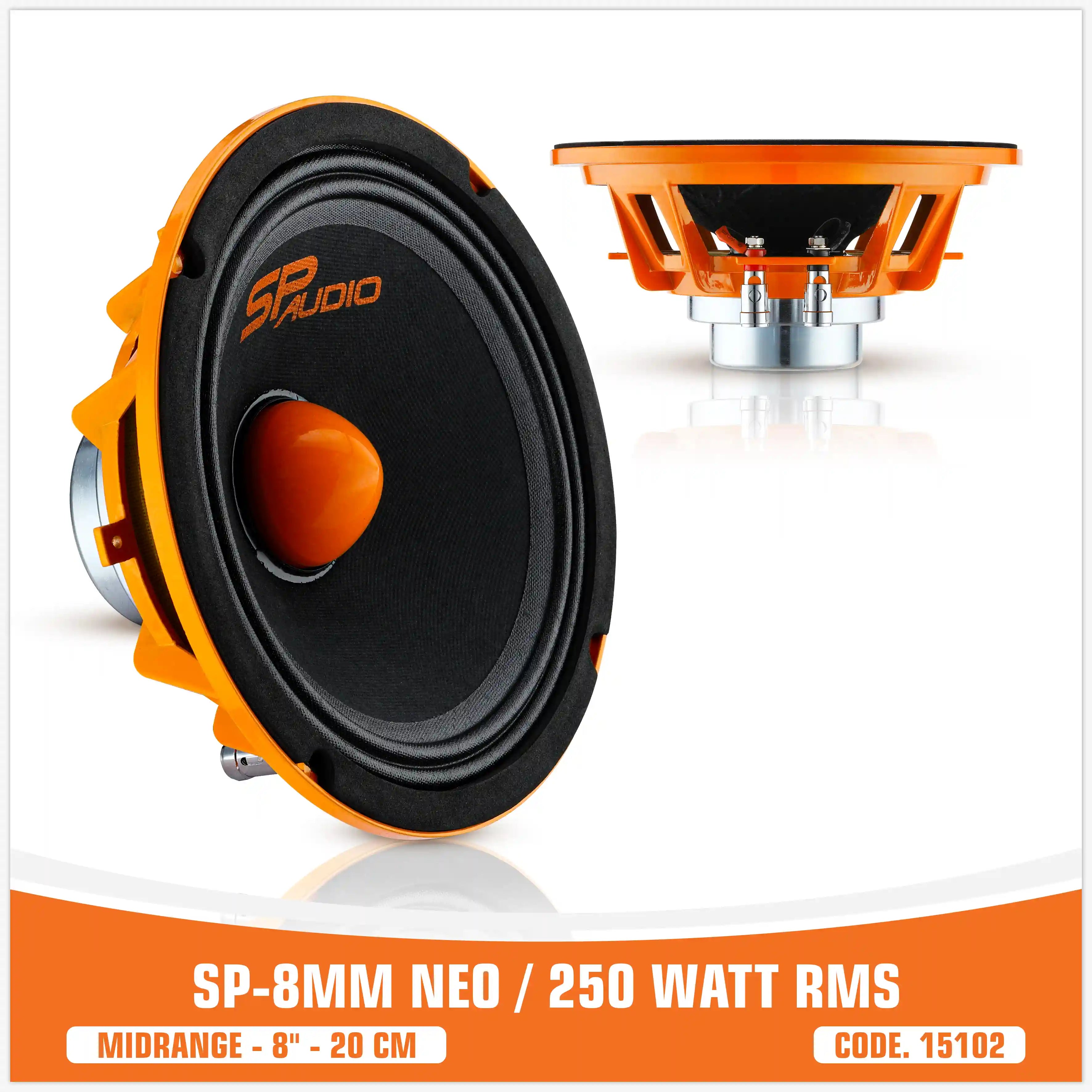  SP 8MM NEO HAUT-PARLEUR BAS MEDIUM EXTRÊME 8"/20CM NÉO AIMANT 250W RMS (PRIX ​​UNIQUE)