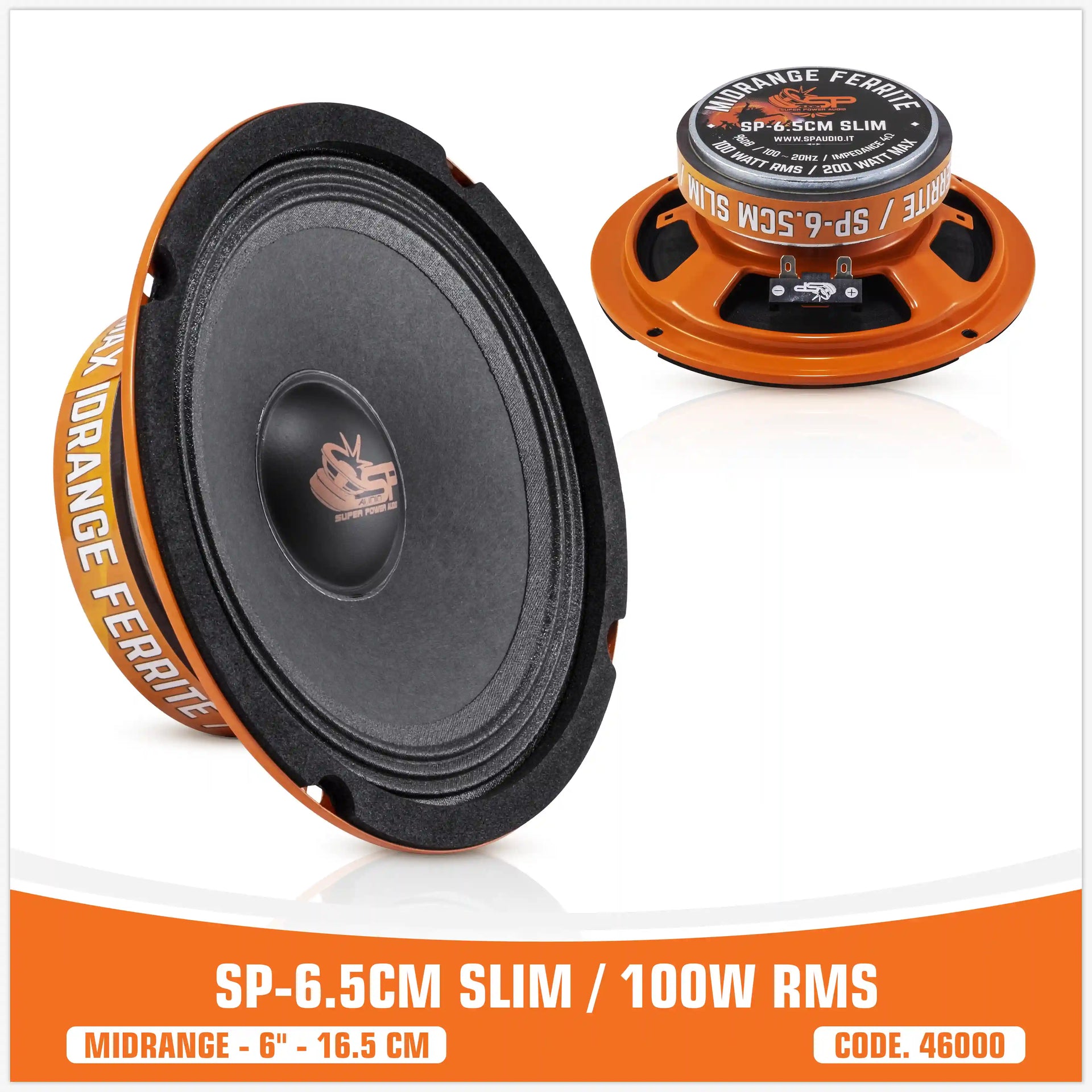 SP Audio 2 MIDRANGE SP6.5CM-Slim Haut-parleurs 16,50 cm 165 mm 6,5 diamètre 100 Watt rms 200 Watt impédance Max 4 ohm 96 DB spl Voiture, par Paire SP Audio 2 MIDRANGE SP6.5CM-Slim Haut-parleurs 16,50 cm 165 mm 6,5 diamètre 100 Watt rms 200 Watt impédance Max 4 ohm 96 DB spl Voiture, par Paire