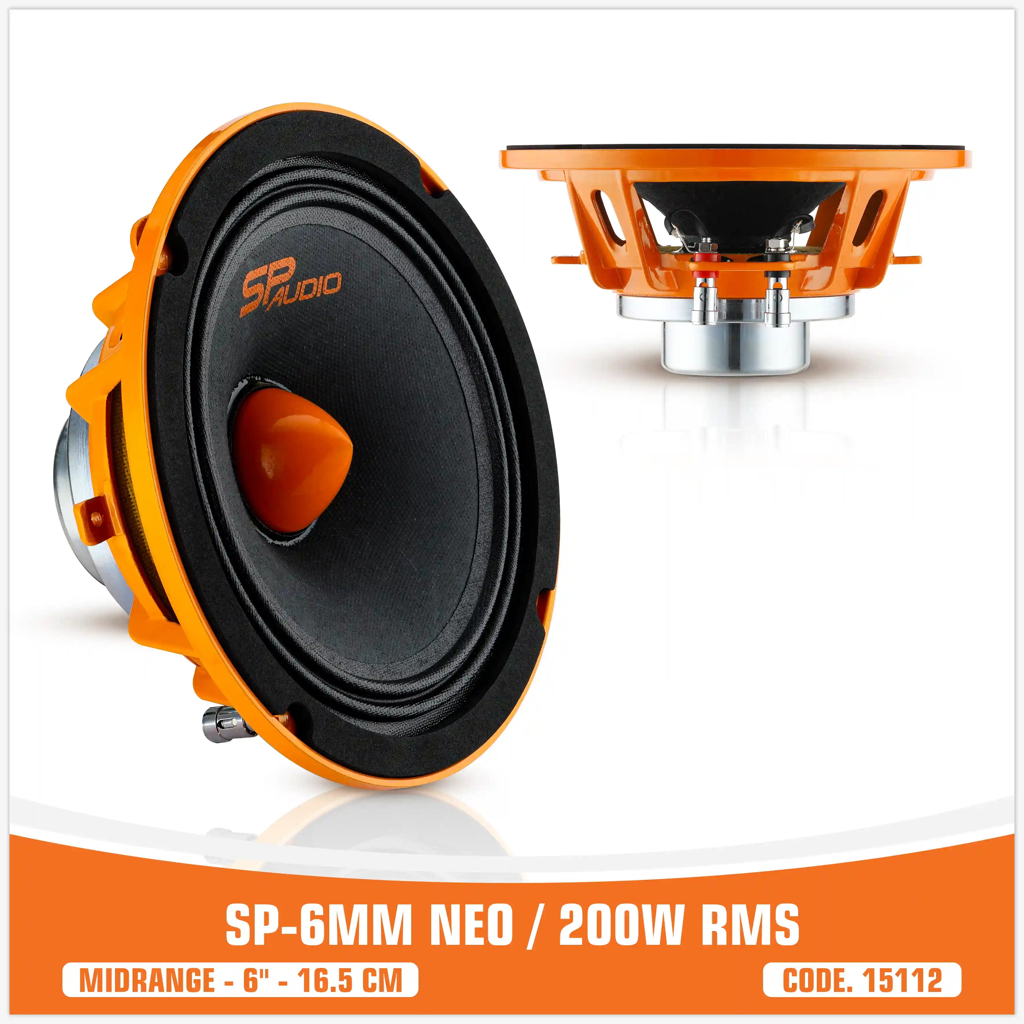  SP 6MM NEO HAUT-PARLEUR BAS MEDIUM EXTRÊME 6,5"/16,5CM NÉO AIMANT 200W RMS (PRIX ​​UNIQUE)