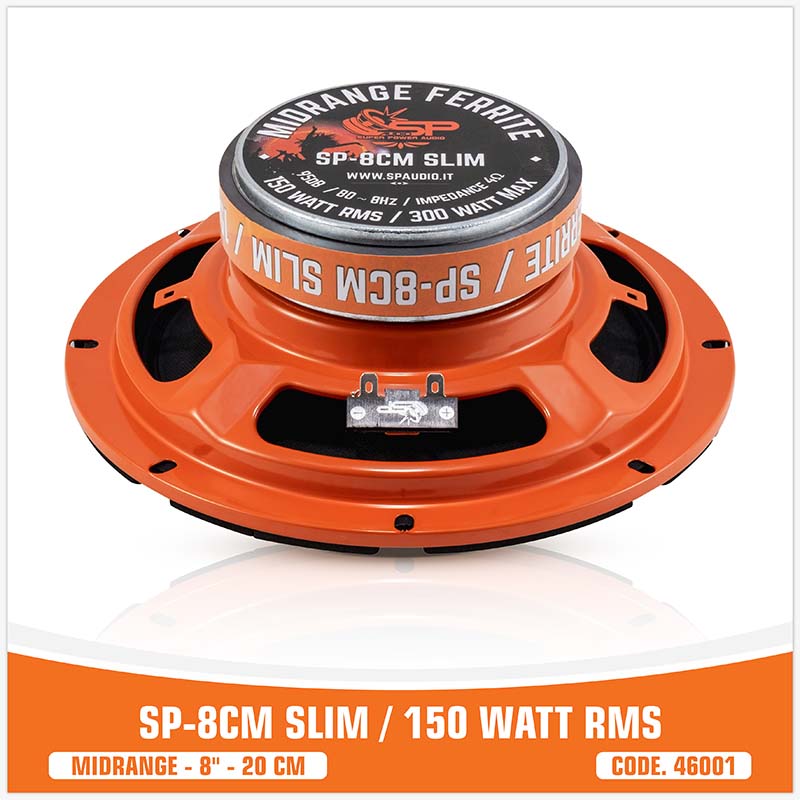 SP 8CM SLIM MIDRANGE SUPER BASSO 8"/20CM 150W RMS (PREZZO COPPIA)