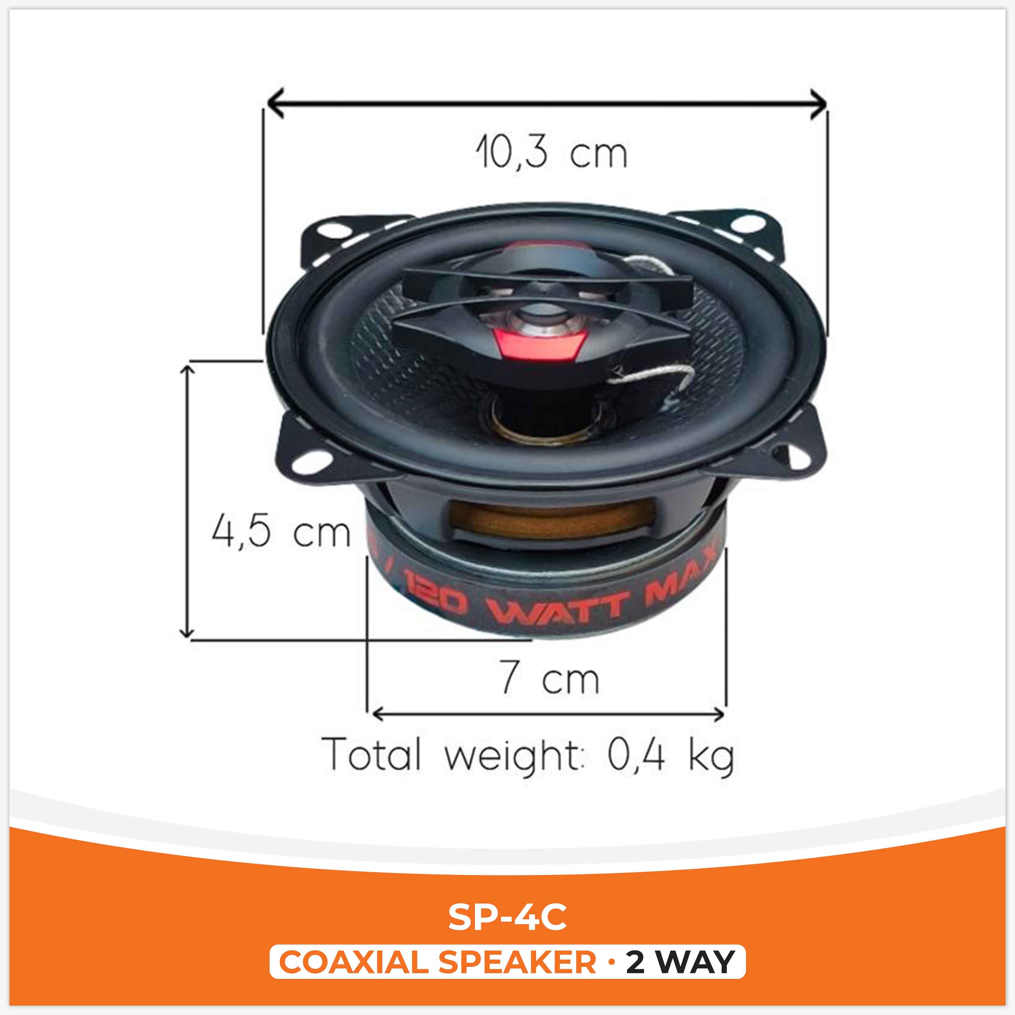  ( 4C اسپیکر کواکسیال ) ( 10 CM - 4" )  (قیمت جفت) 