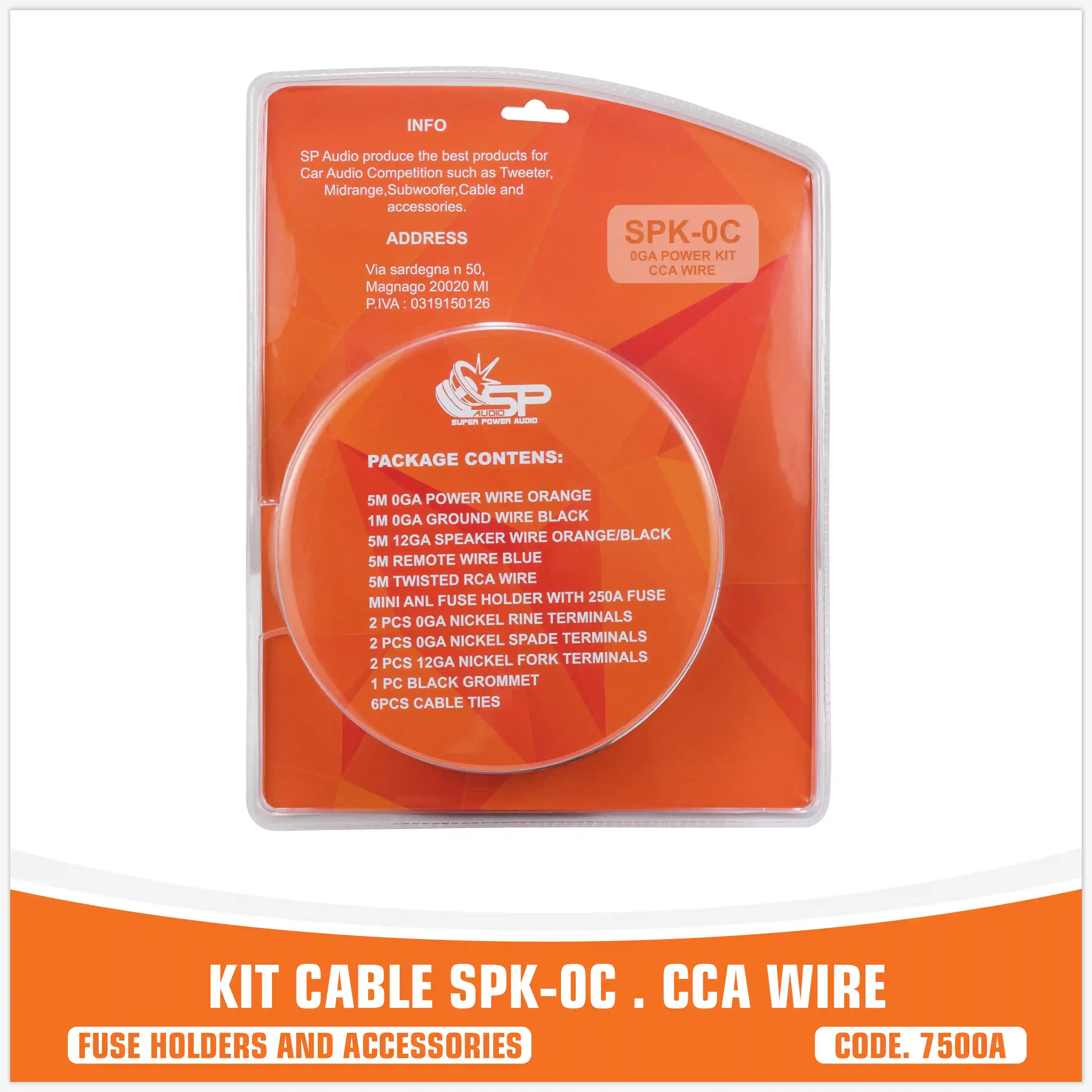 SP  KIT CAVI 0 AWG CCA (PREZZO X CONFEZIONE)