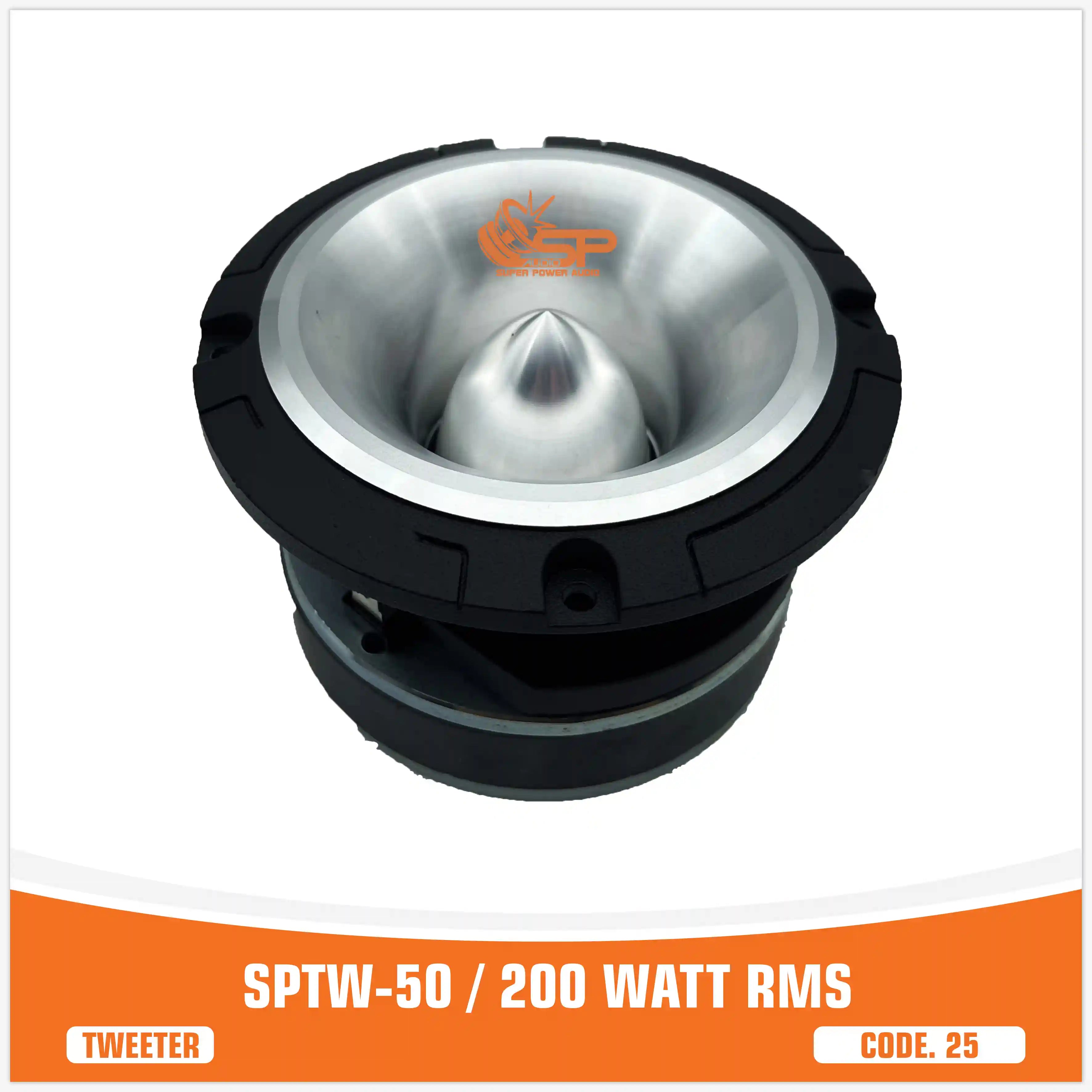 SP Audio SPTW-55 Super Tweeter – 175W RMS, 350W Max, 4 Ohm, 114 DB, Membrana In Titanio, Condensatore 3,3µF Incluso, Per Impianti Estremi