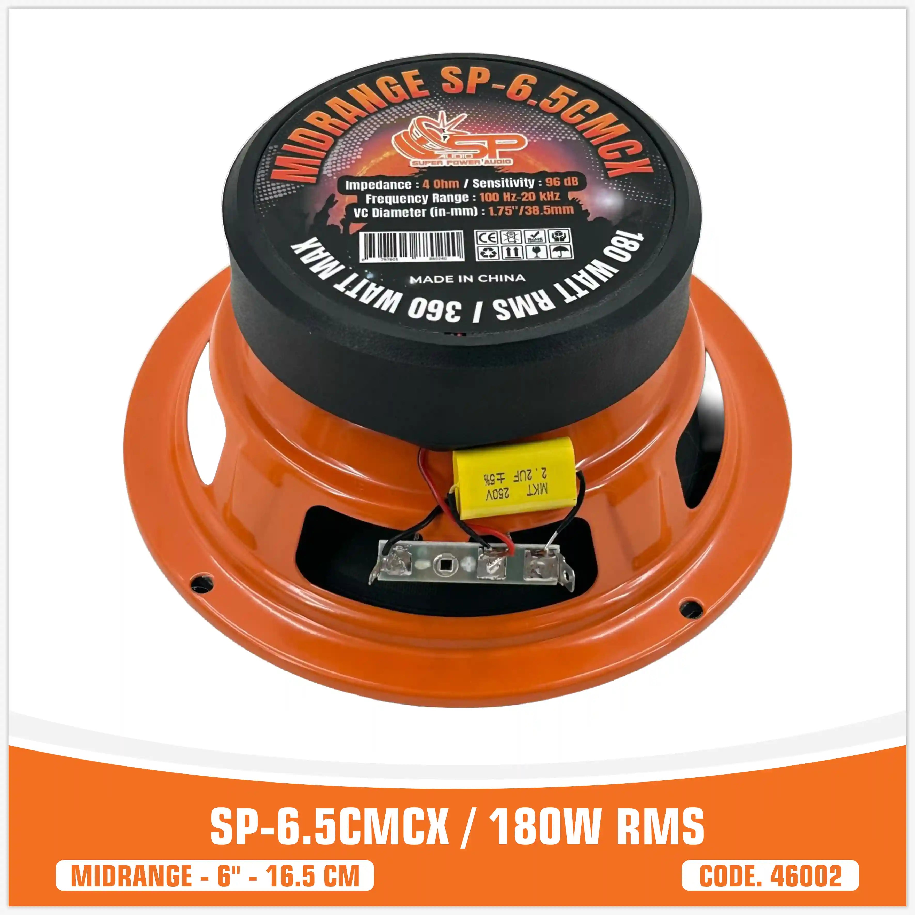 SP 6.5CM HAUT-PARLEUR BAS MEDIUM LE MEILLEUR VENDEUR 6,5"/16,5CM 100W RMS (PRIX DE LA PAIRE)