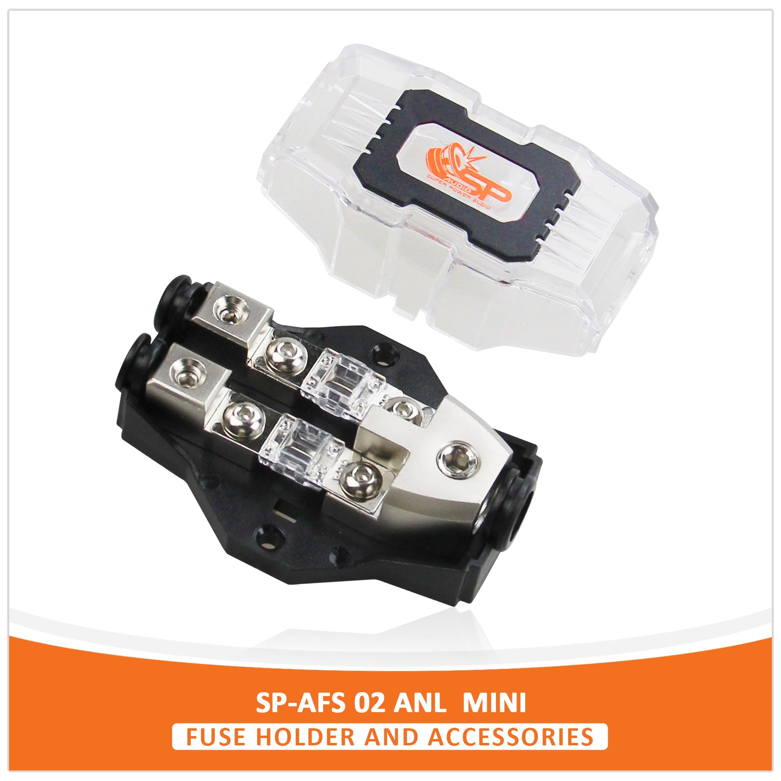 SP AFS 02  FUSEHOLDER MINI ANL 1x0Ga IN + 2x4 GA  OUT