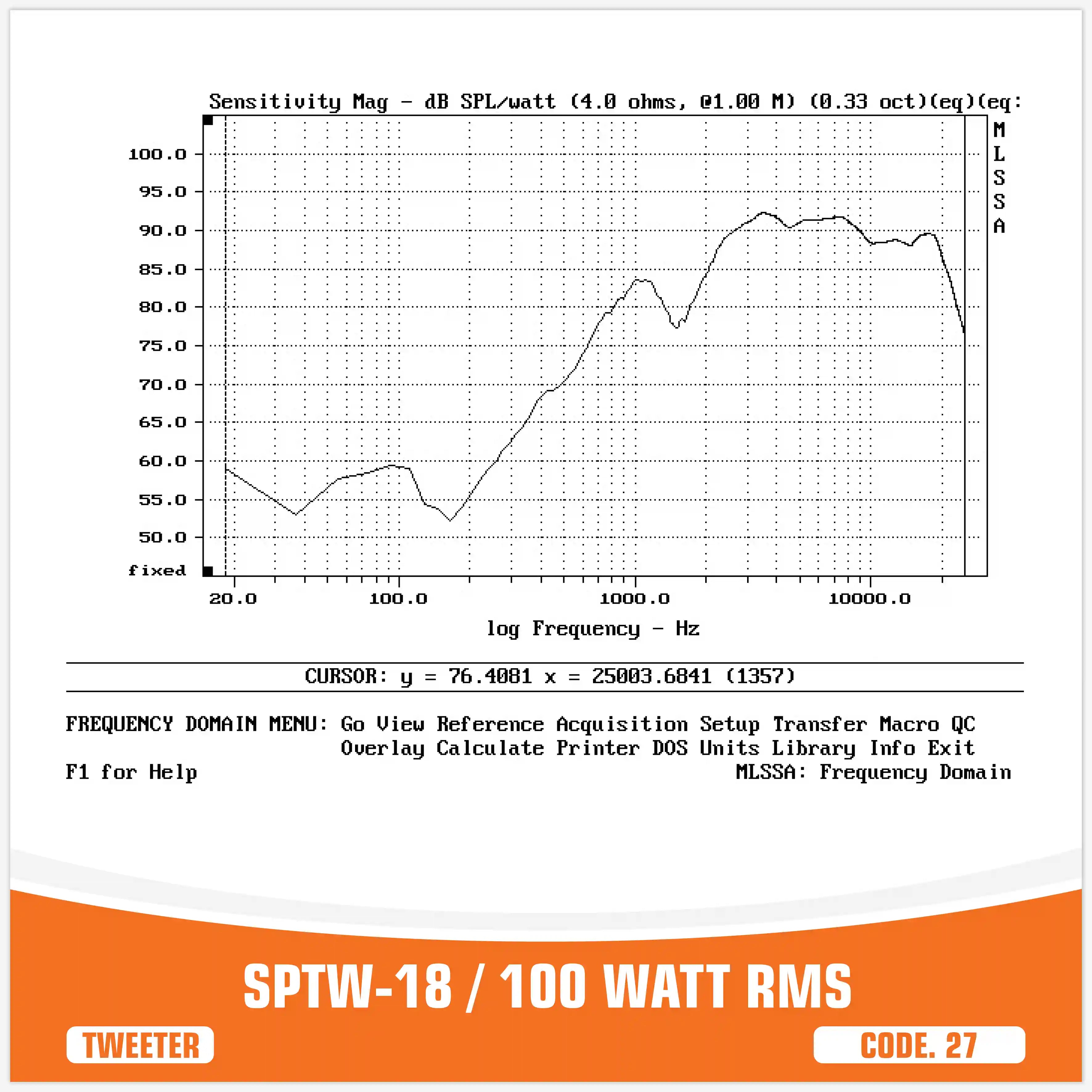 SP TW 18 SET NORMAL TWEETER 100W RMS / 200 WATT MAX  (PAIR PRICE)