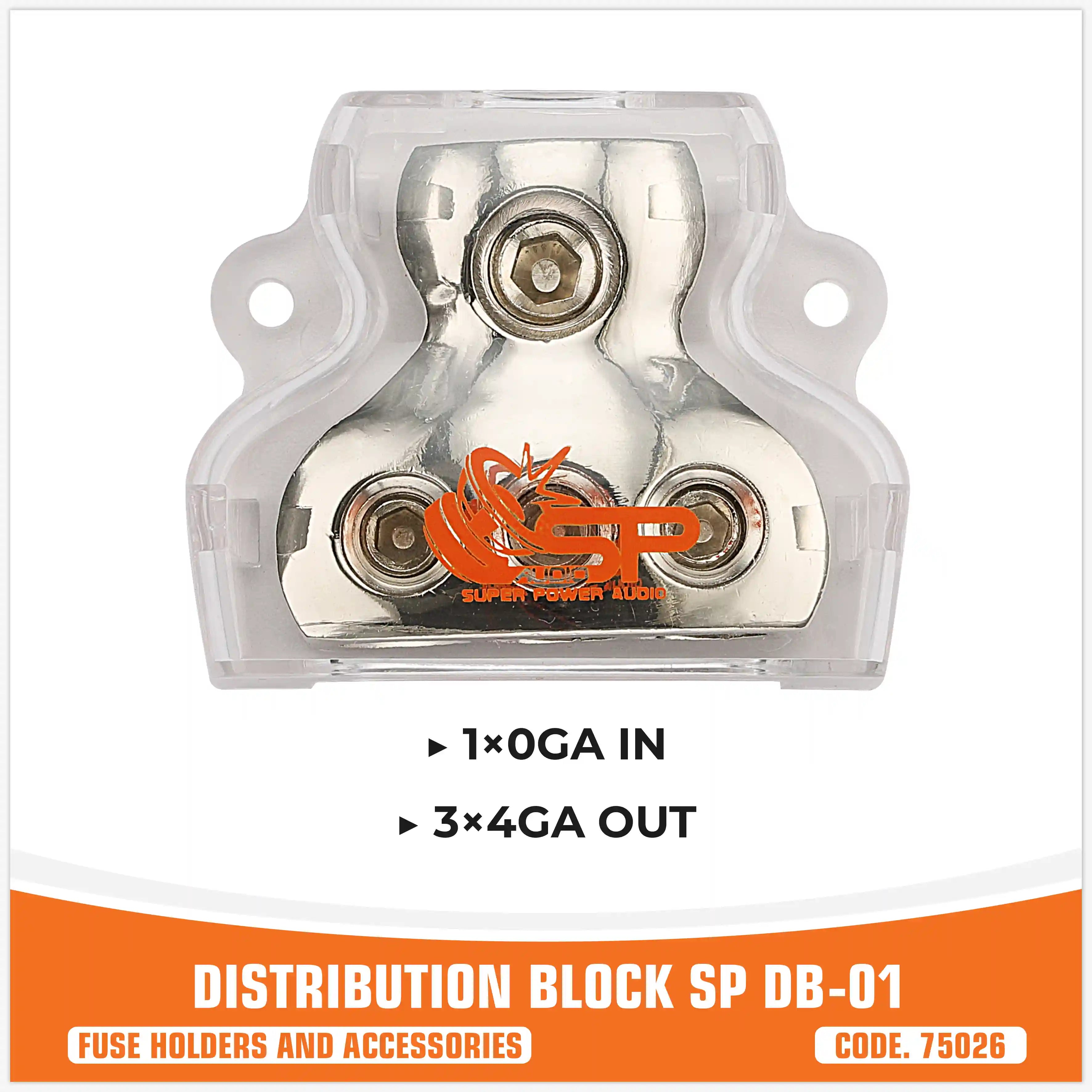  SP DB 01 DISTR BLOCK 1X0 GA IN + 3X4 GA OUT     (PRECIO UNITARIO)