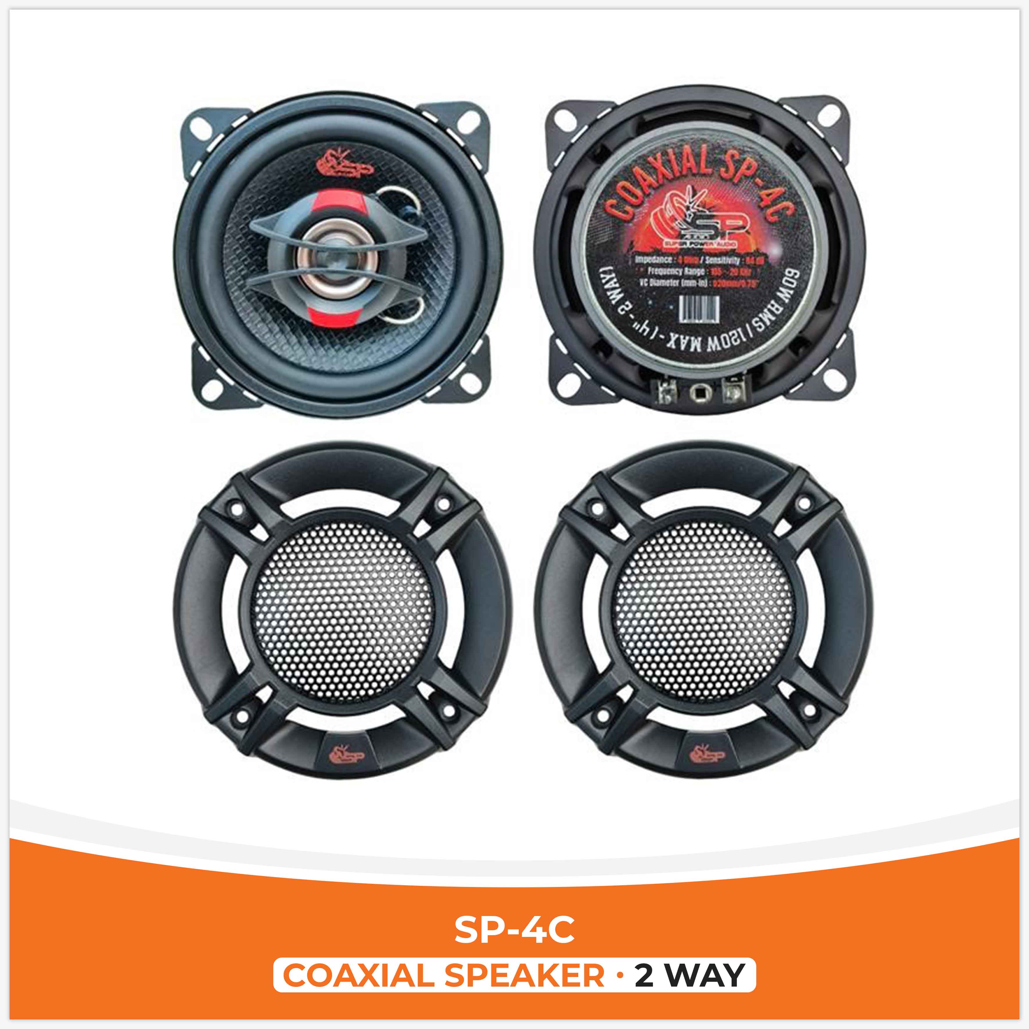  ( 4C اسپیکر کواکسیال ) ( 10 CM - 4" )  (قیمت جفت) 