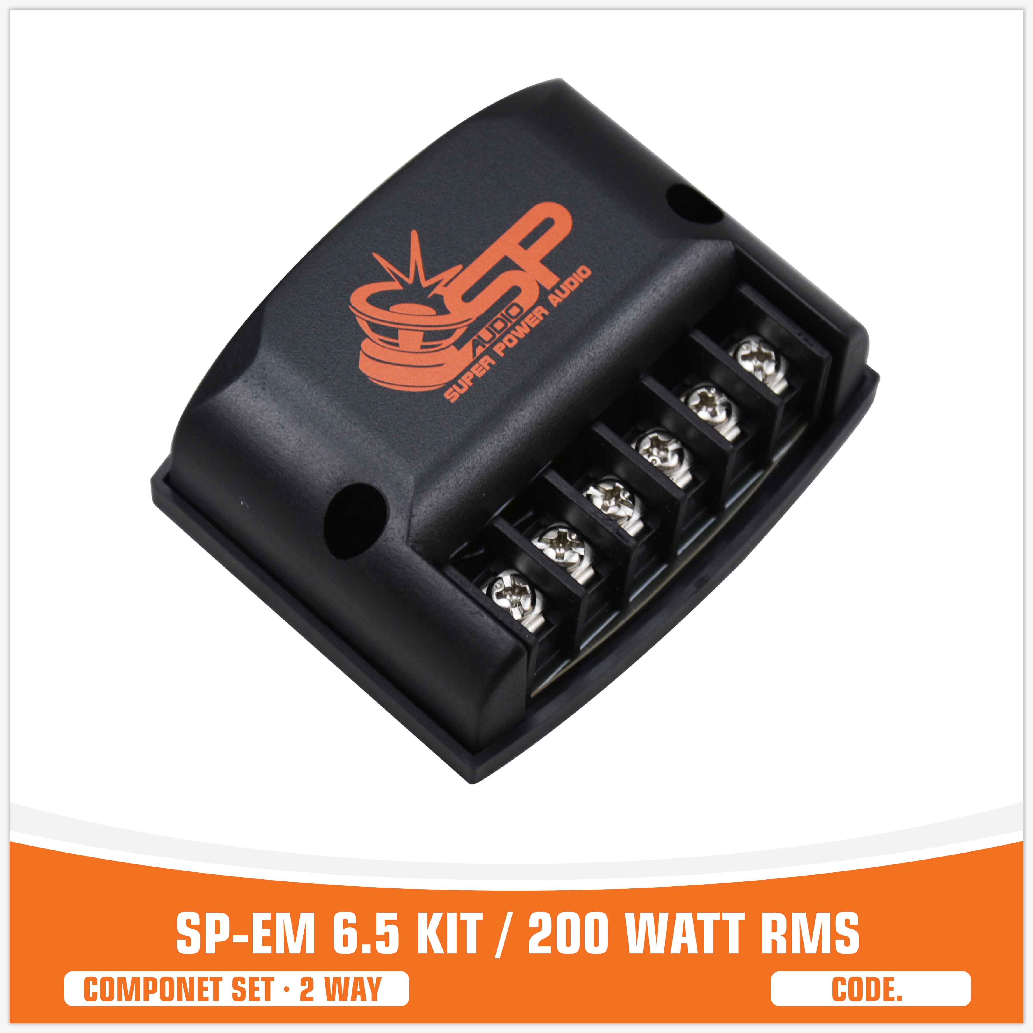 SP EM 6.5KIT 2 WAY 2 WOOFER +2 TW + 2 CROSS 200W RMS (KIT PRICE)