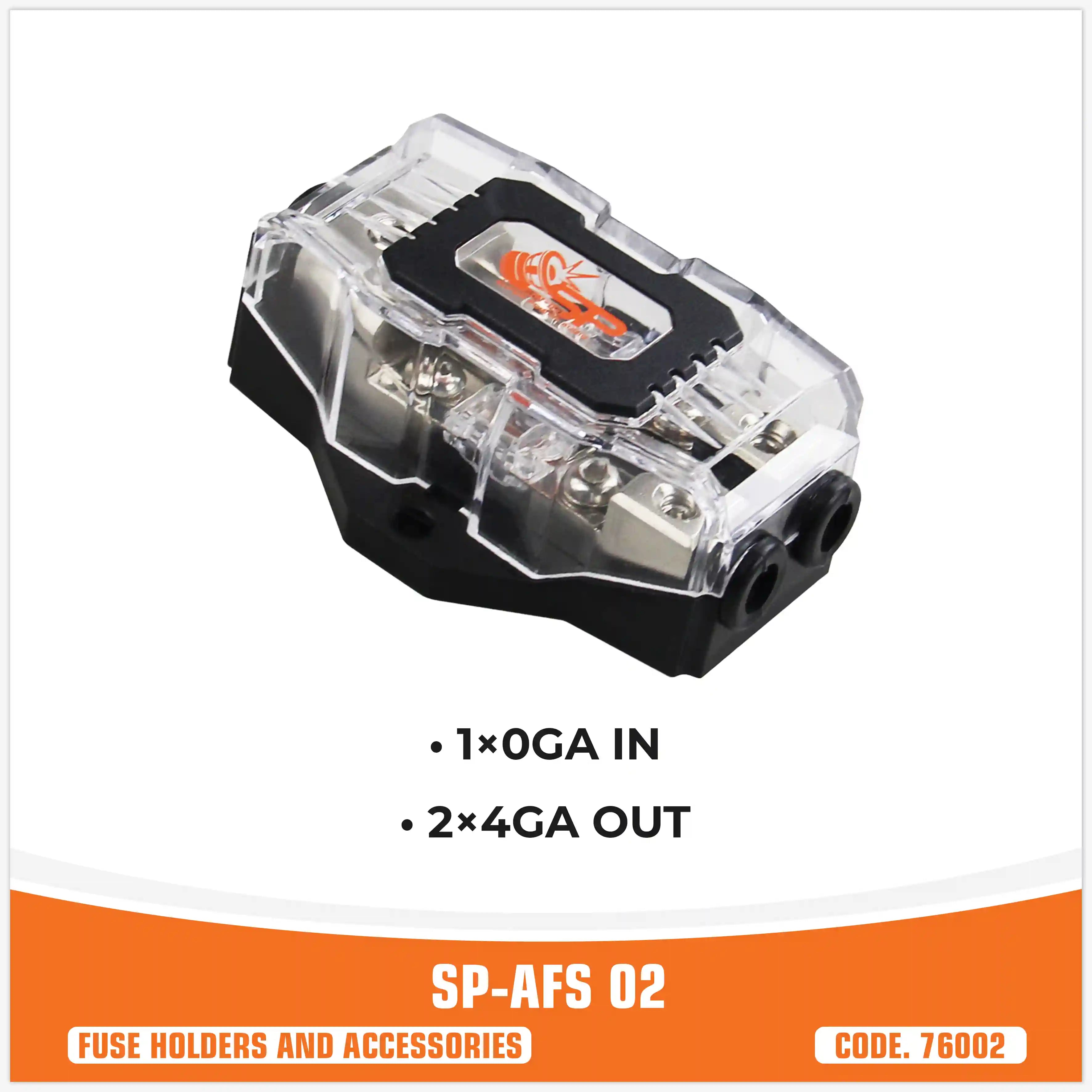 SP AFS 02 PORTAFUSIBLES MINI ANL 1x0Ga ENTRADA + 2x4 GA SALIDA