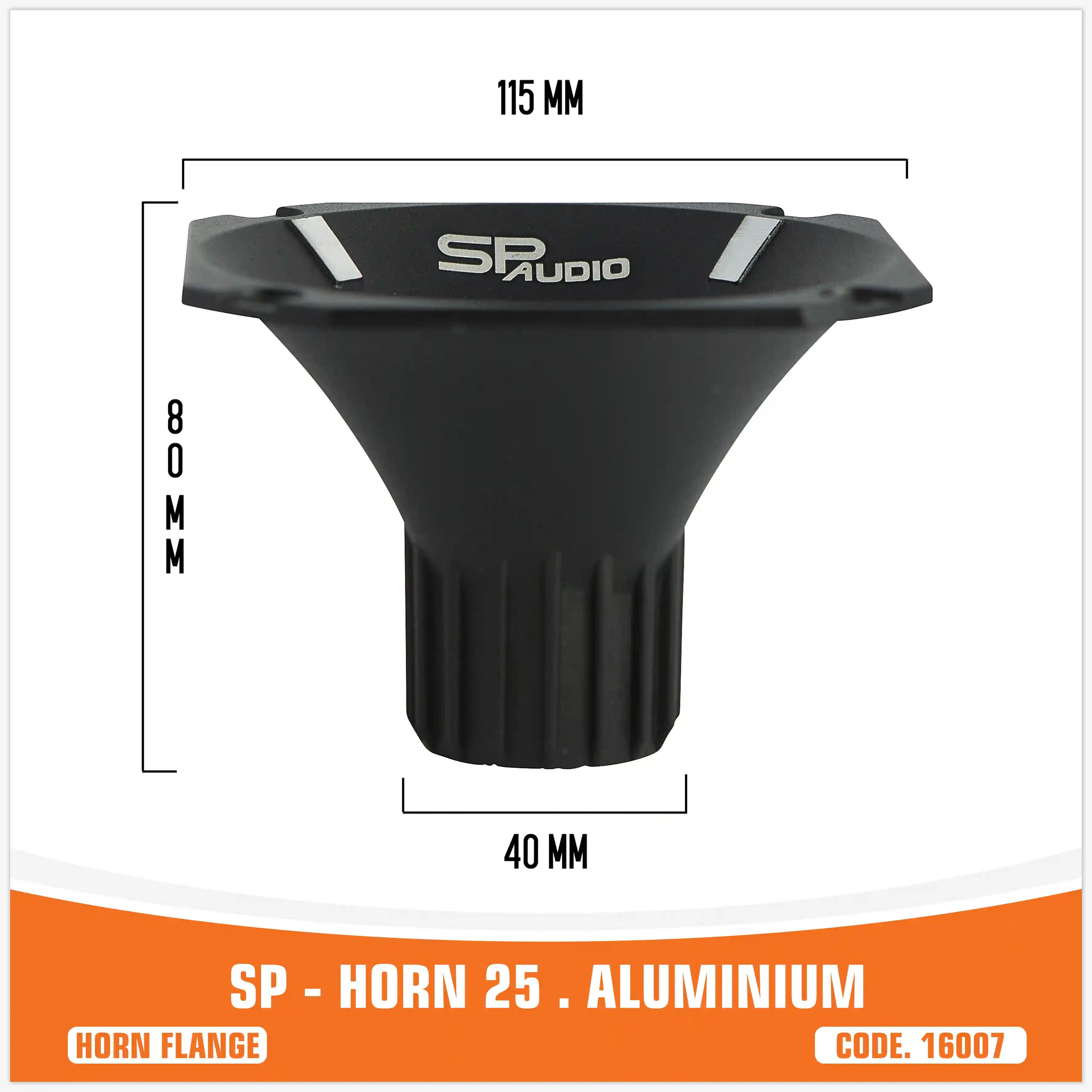 SP HORN 25 ALUMINIUM HORN FOR DRIVER WITH SCREW (UNIT PRICE)