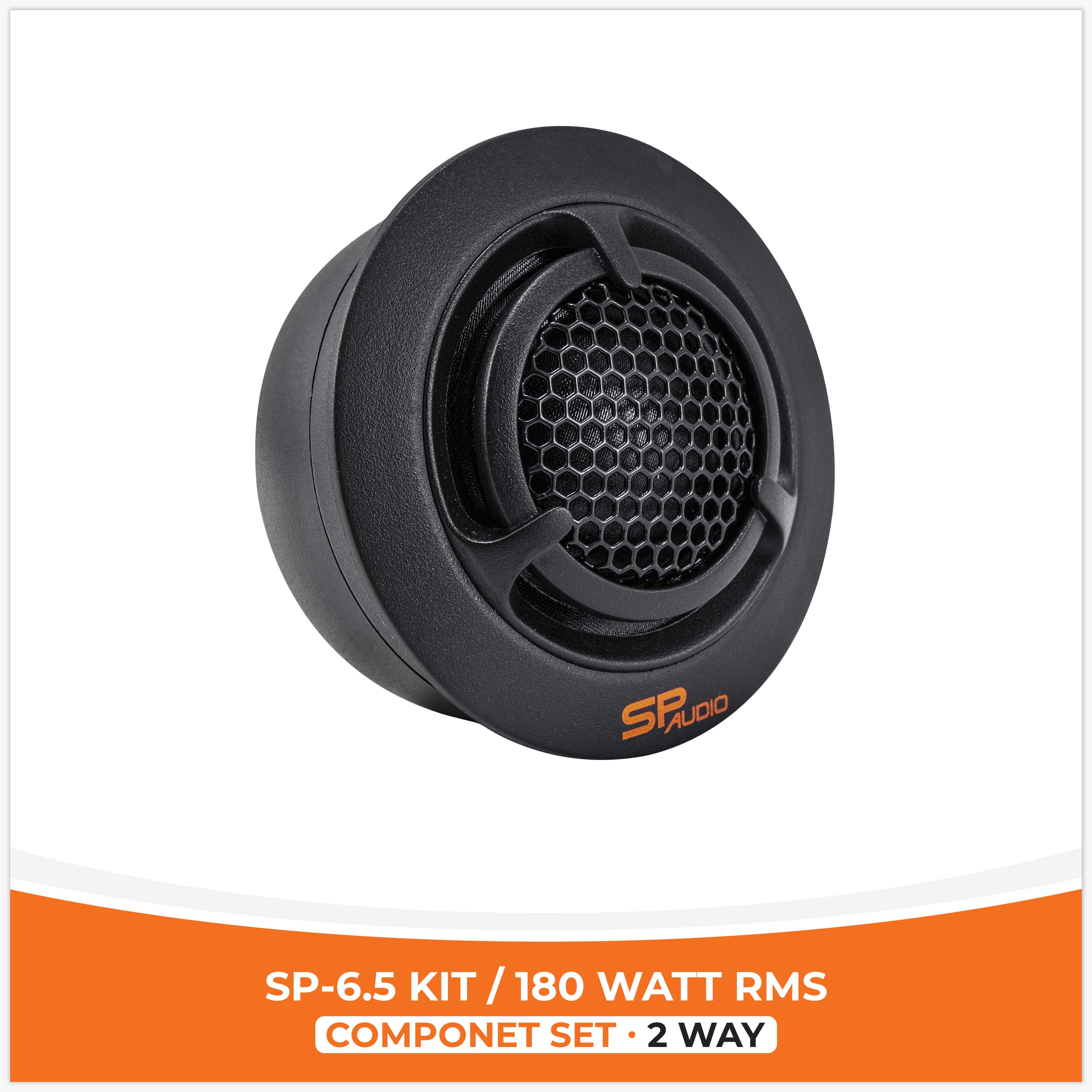 SP 6.5 KIT . 2 WAY 2 WOOFER +2 TW + 2 CROSS 180W RMS (KIT