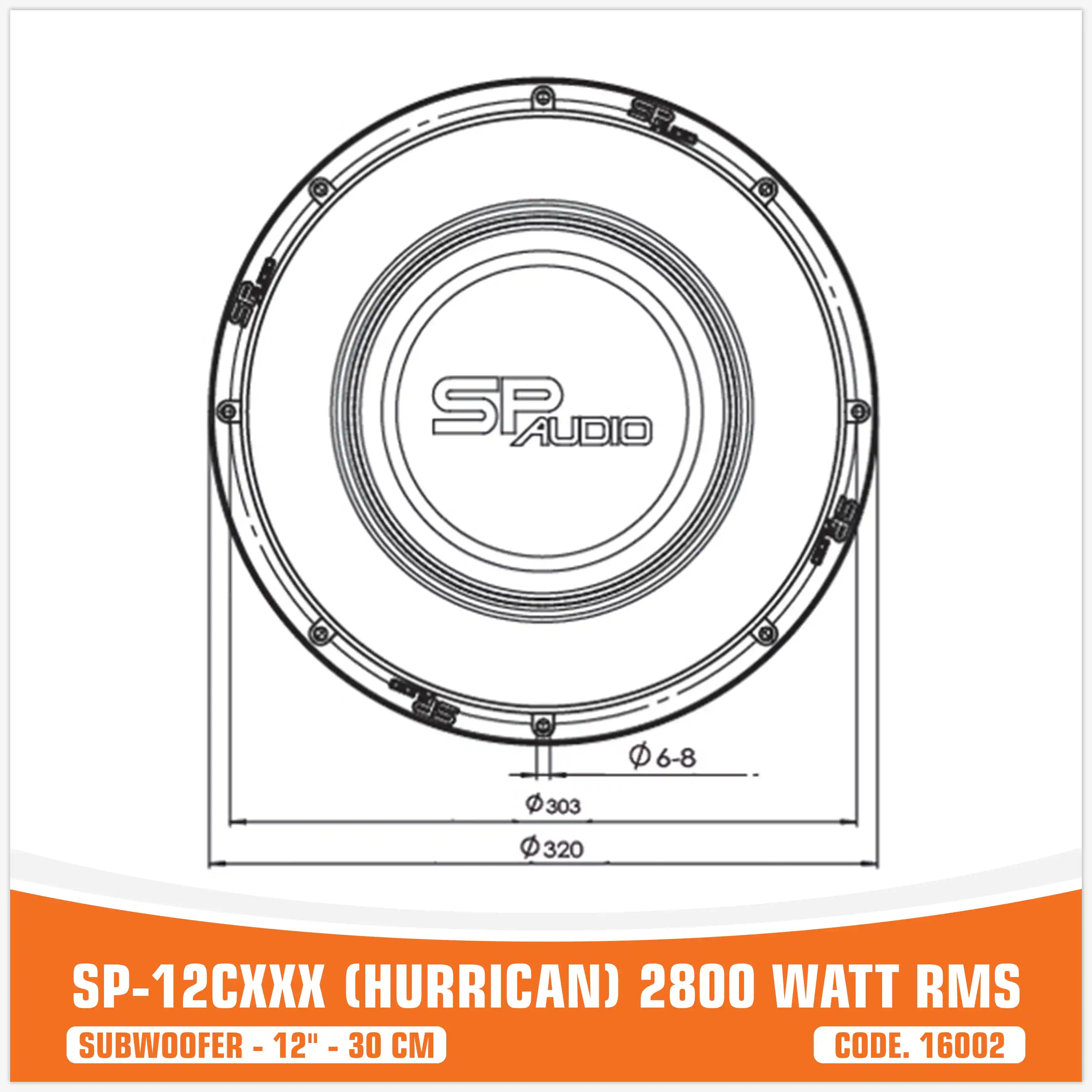SP 12CXXX SUBWOOFER 12"/30CM 2800W RMS (PRIX ​​UNIQUE)