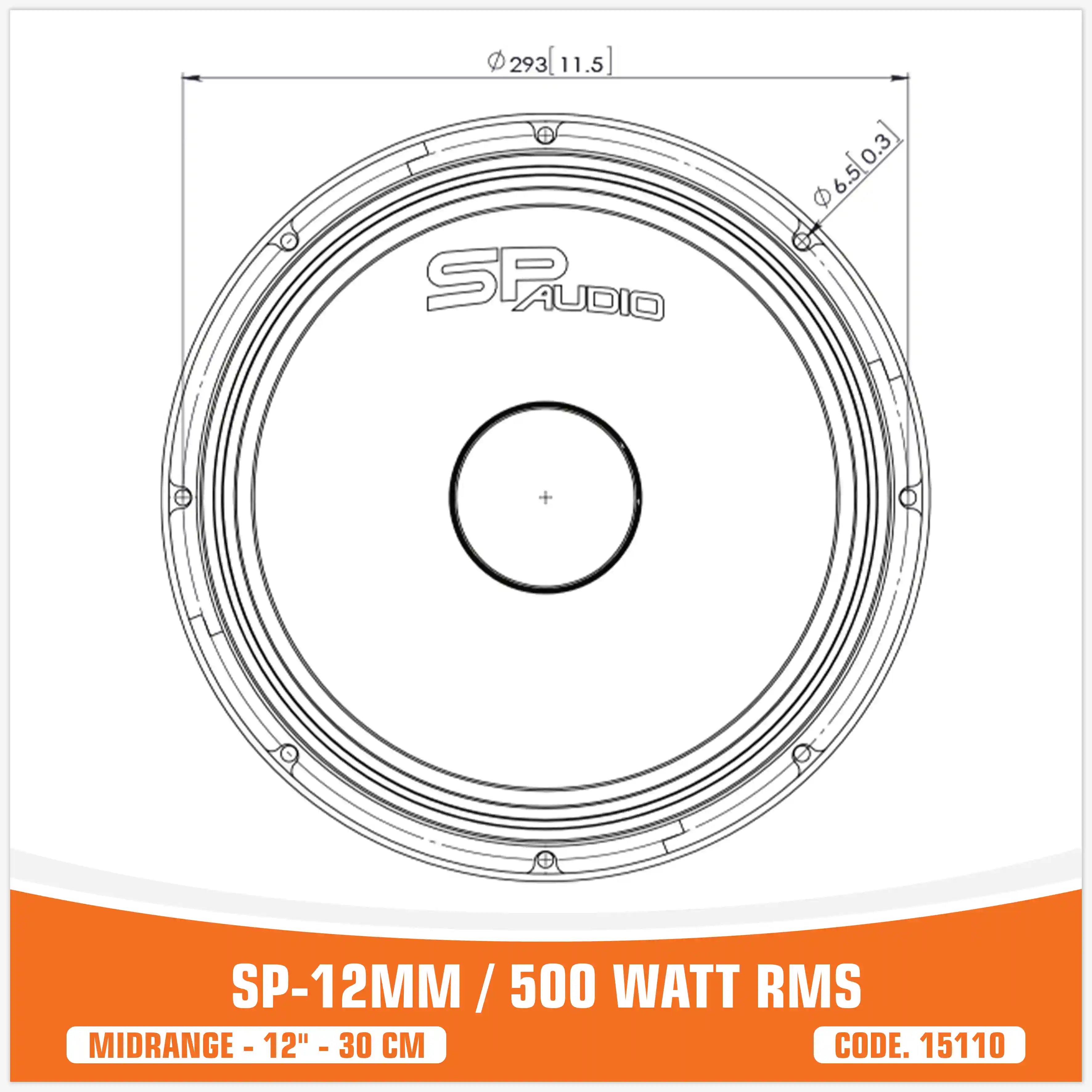 SP 12MM MIDRANGE EXTREME 12"/30CM 500W RMS (UNIT PRICE)