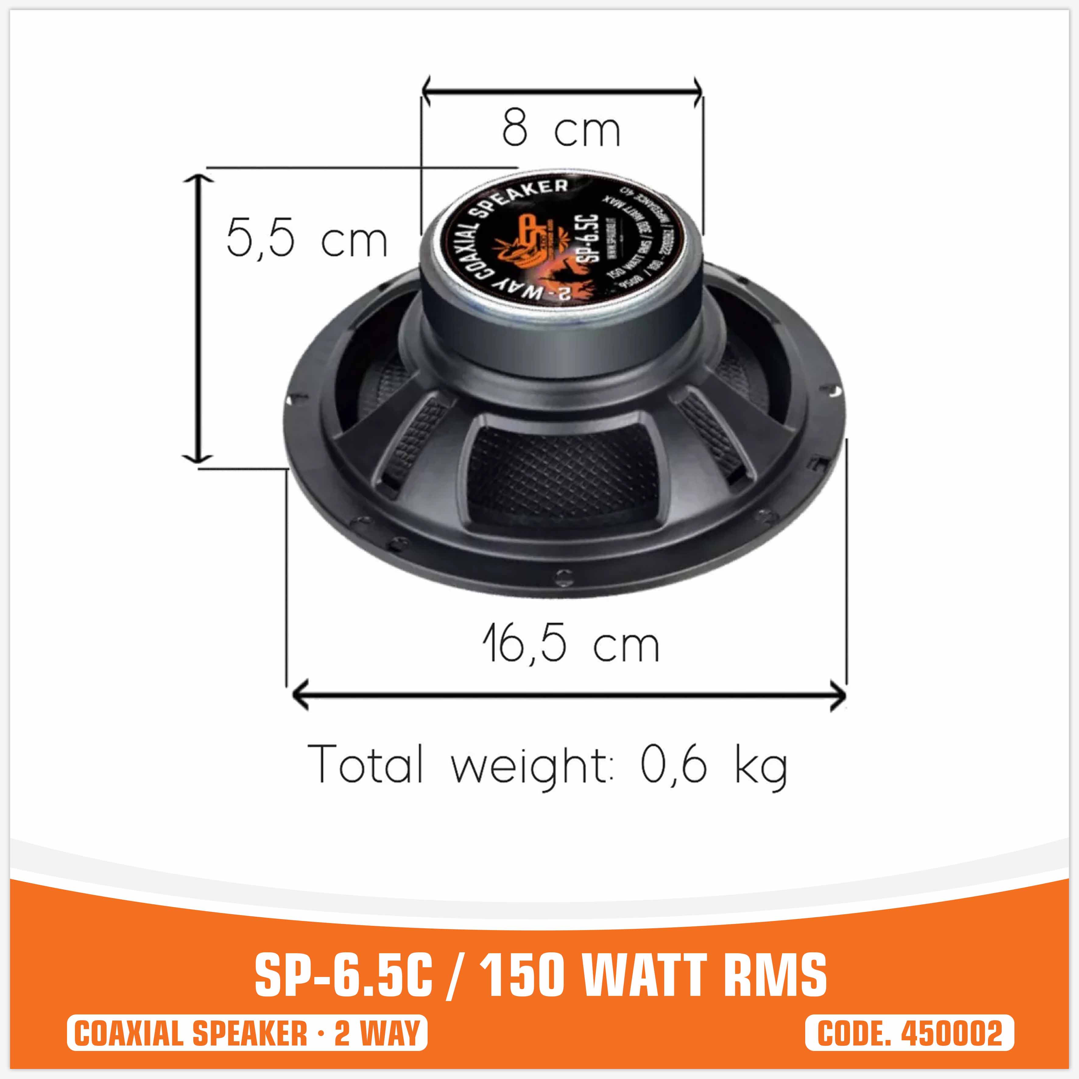  ( 6.5C اسپیکر کواکسیال ) ( 16.5 CM - 6.5" )  (قیمت جفت) 