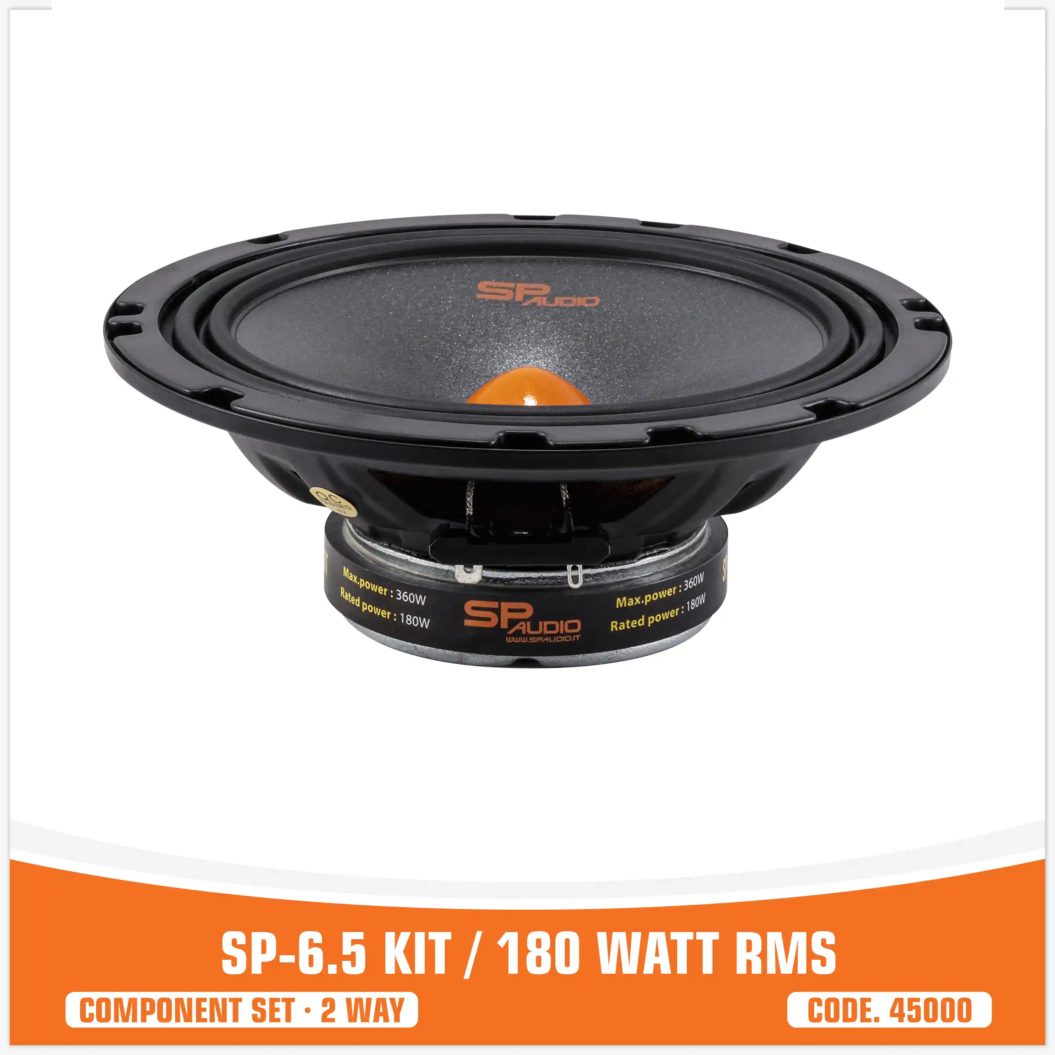 SP 6.5 KIT . 2 WAY 2 WOOFER +2 TW + 2 CROSS 180W RMS (KIT PRICE)
