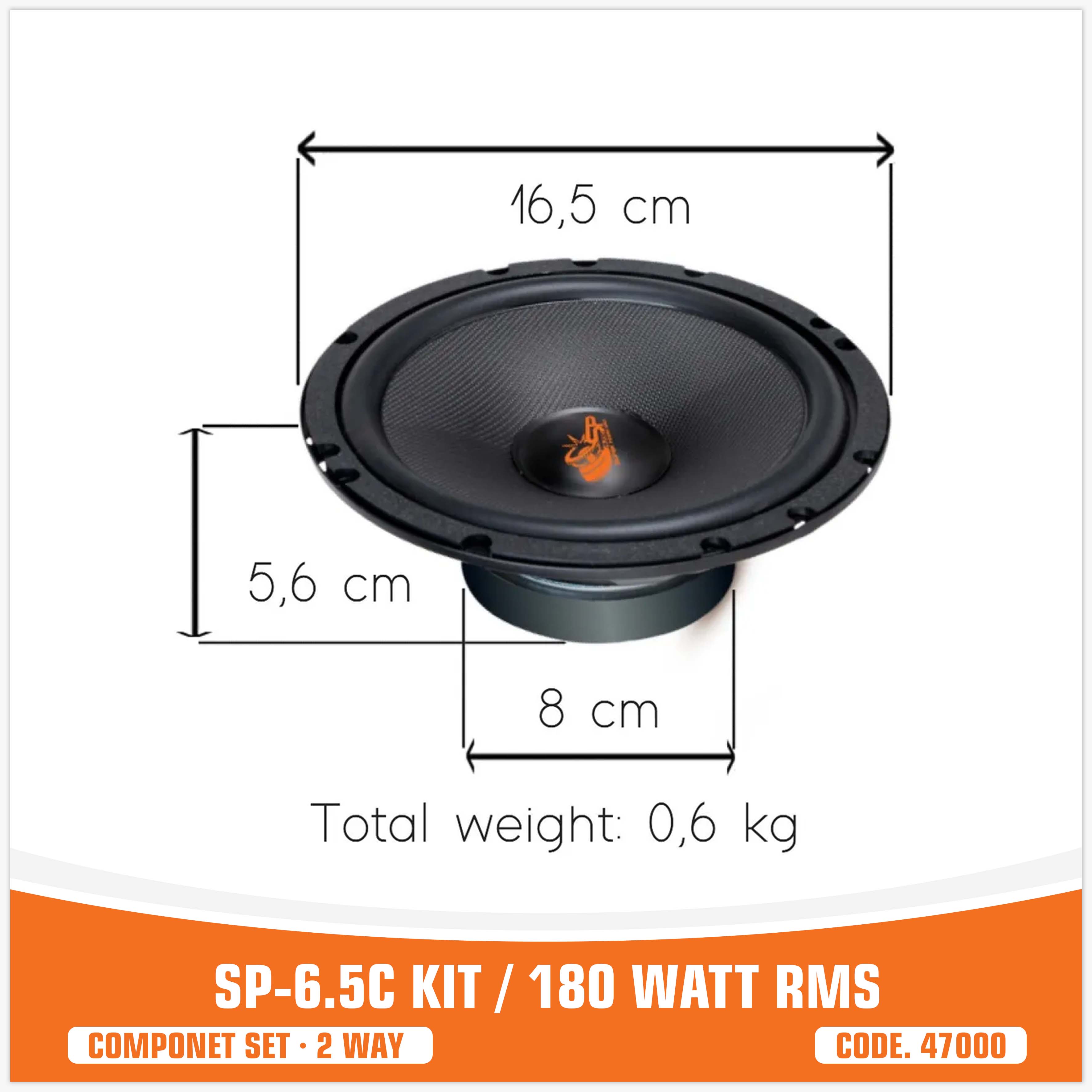 (SP 6.5C 2 WAY )
 (2 WOOFER +2 TW + 2 CROSS)
 (قیمت کیت) 