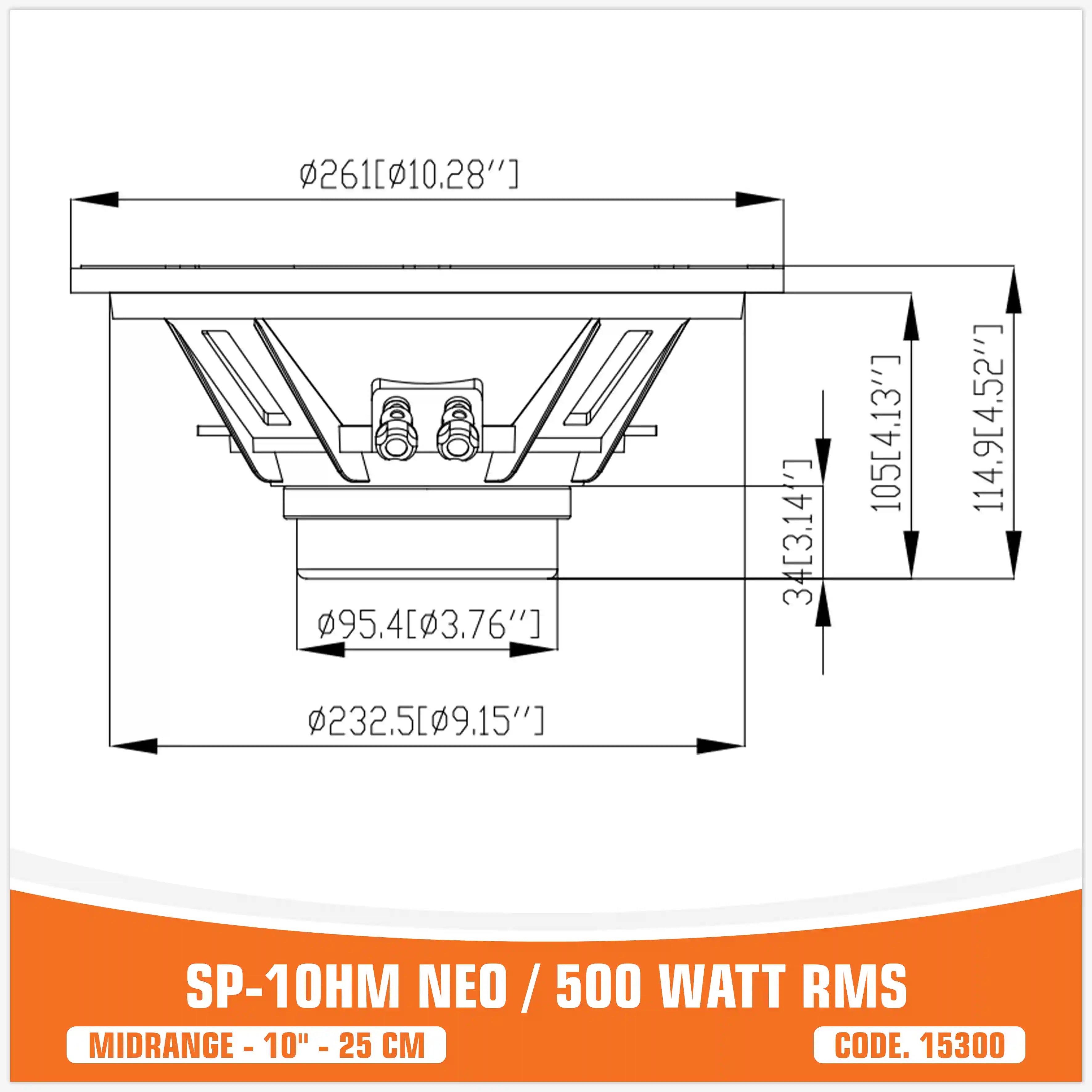 (10HM NEW میدرنج)
 (10 "/ 25CM)
(مگنت نئو)
 (قیمت تک)