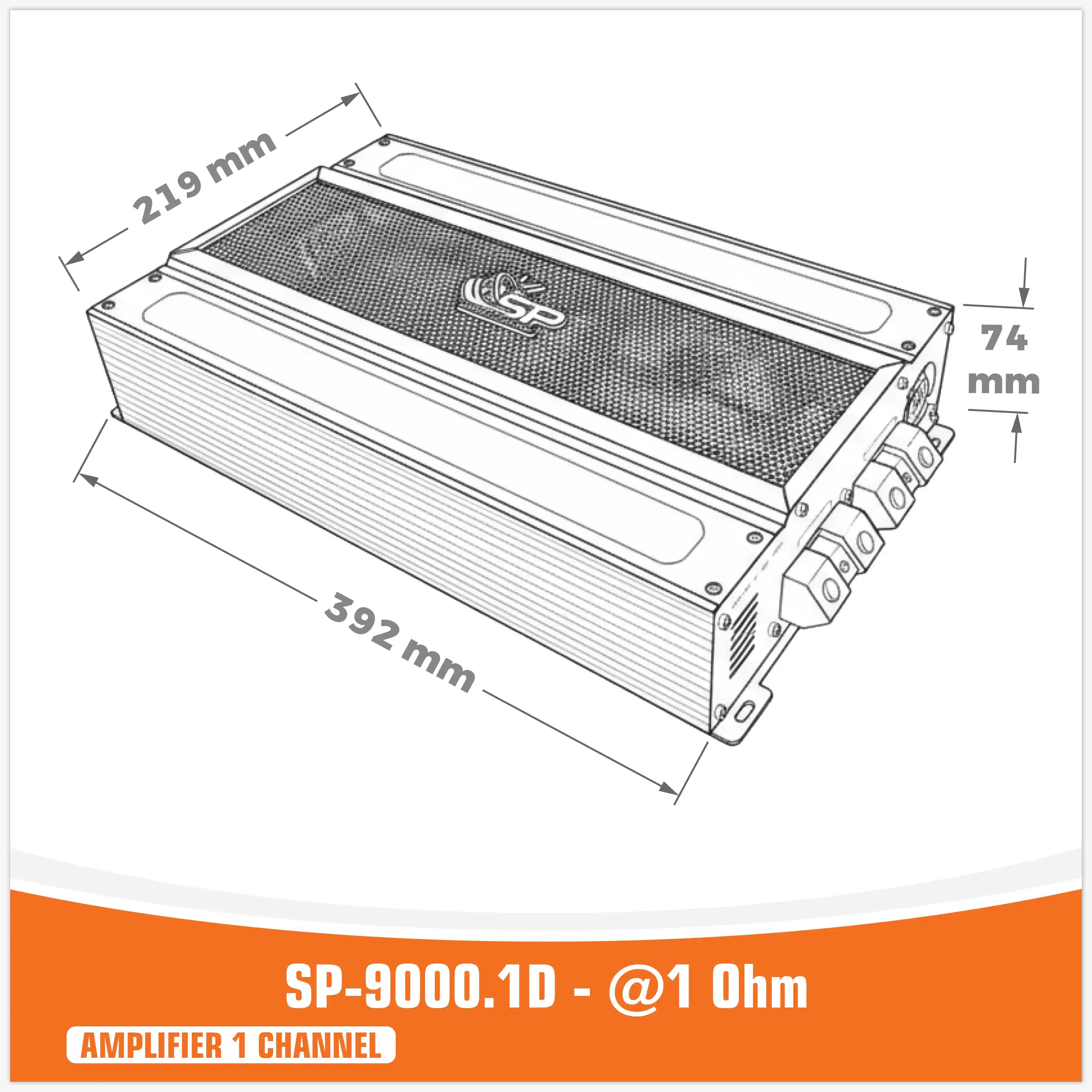 2 ohm - 9000.1D  آمپلی فایر