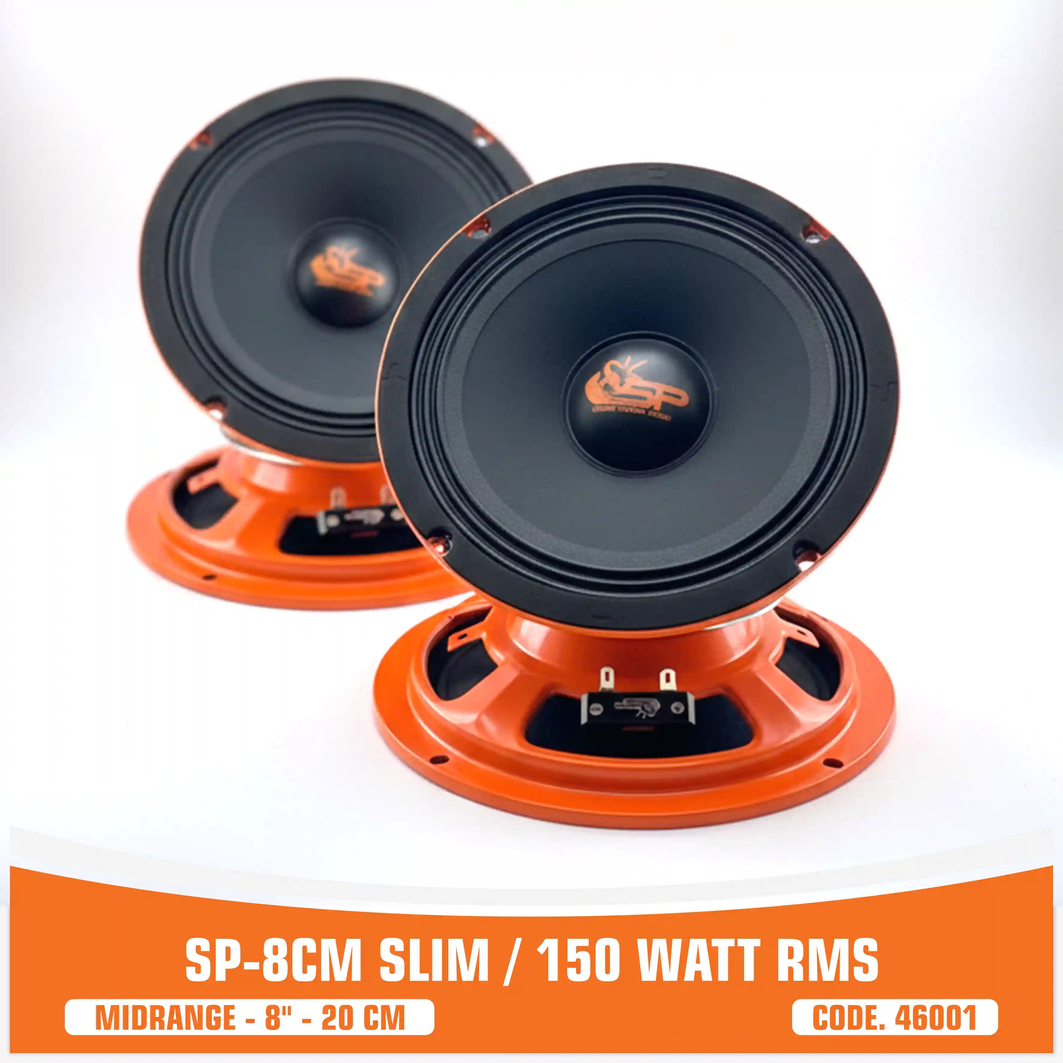 SP 8CM SLIM MIDRANGE SUPER SLIM 8"/20CM 150W RMS (PAIR PRICE)