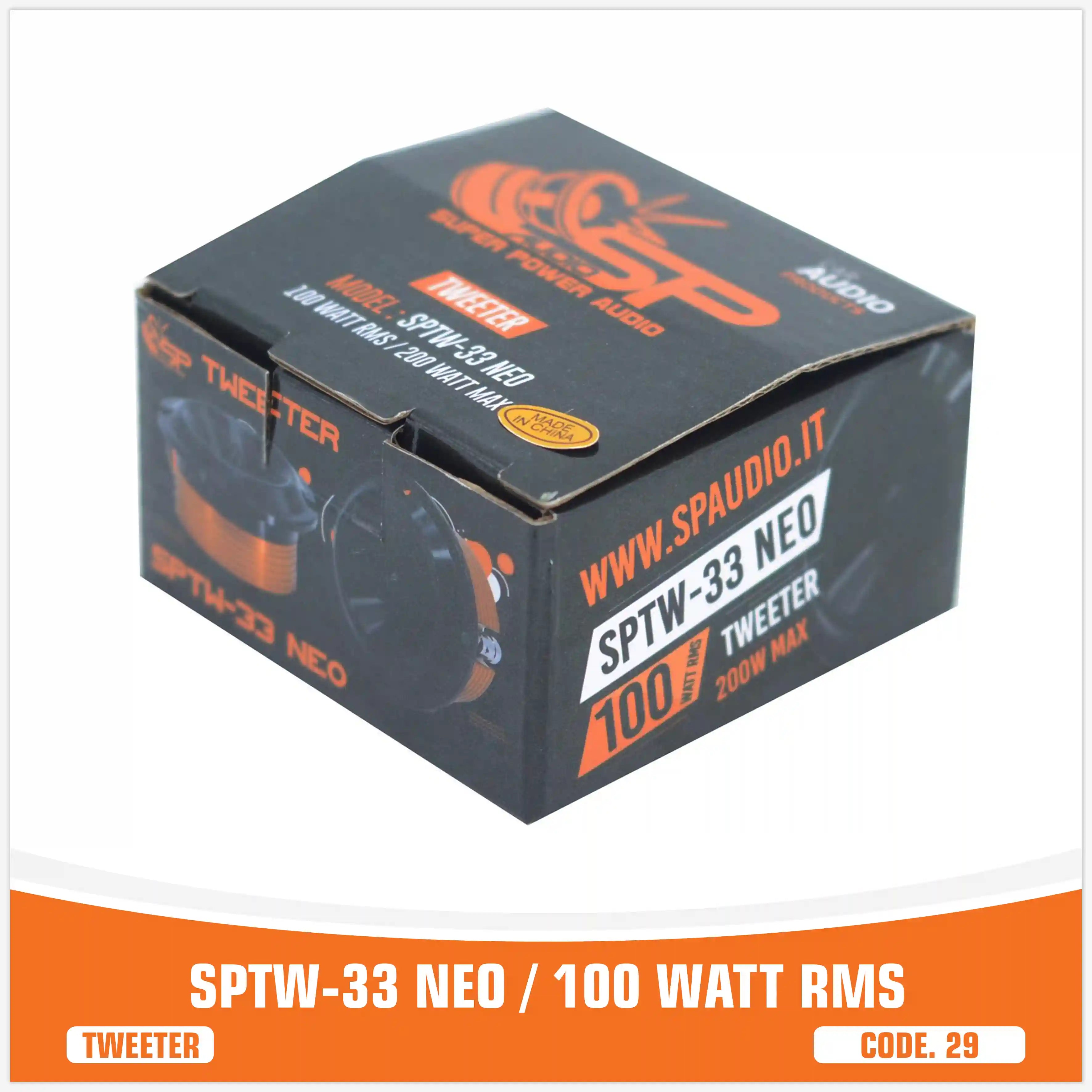 SP TW 33 NEO BULLET TWEETER NEO MAGNET 100W RMS (UNIT PRICE)