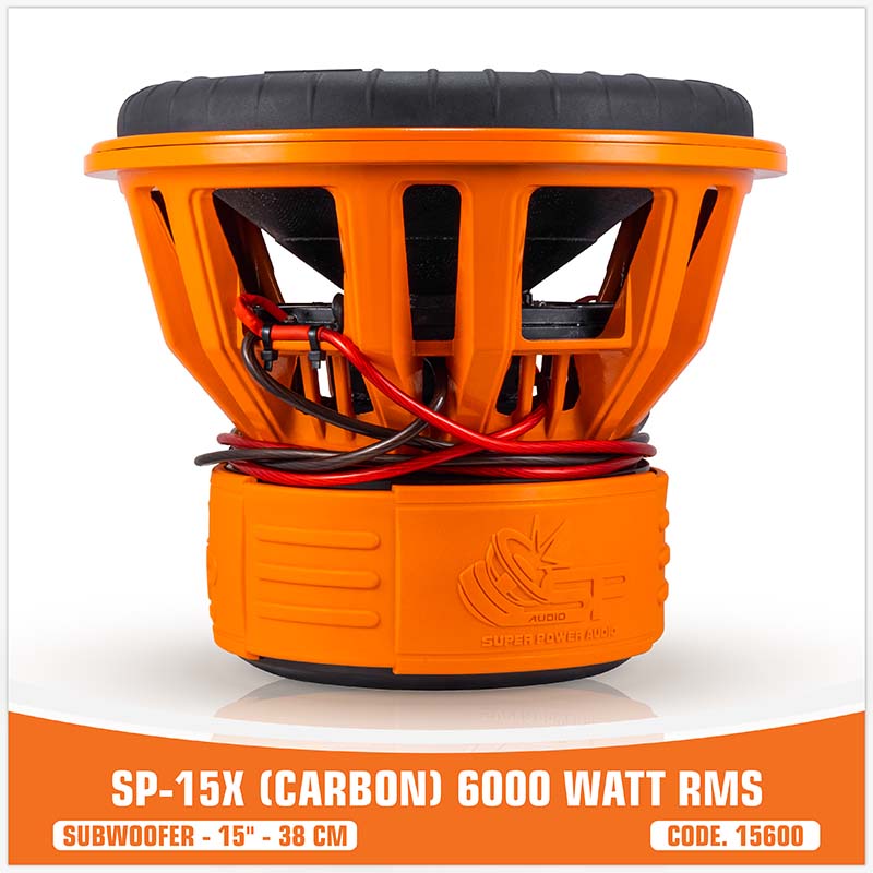 SP 15X CARBON FIBERS SUBWOOFER 15"/38CM 6000W RMS (UNIT PRICE)