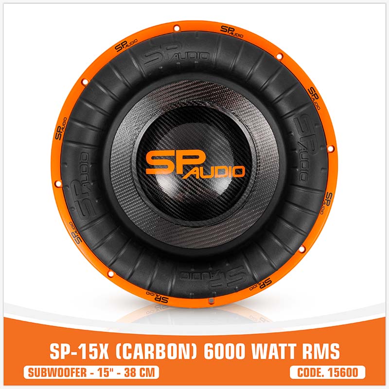 SP 15X CARBON FIBERS SUBWOOFER 15"/38CM 6000W RMS (UNIT PRICE)
