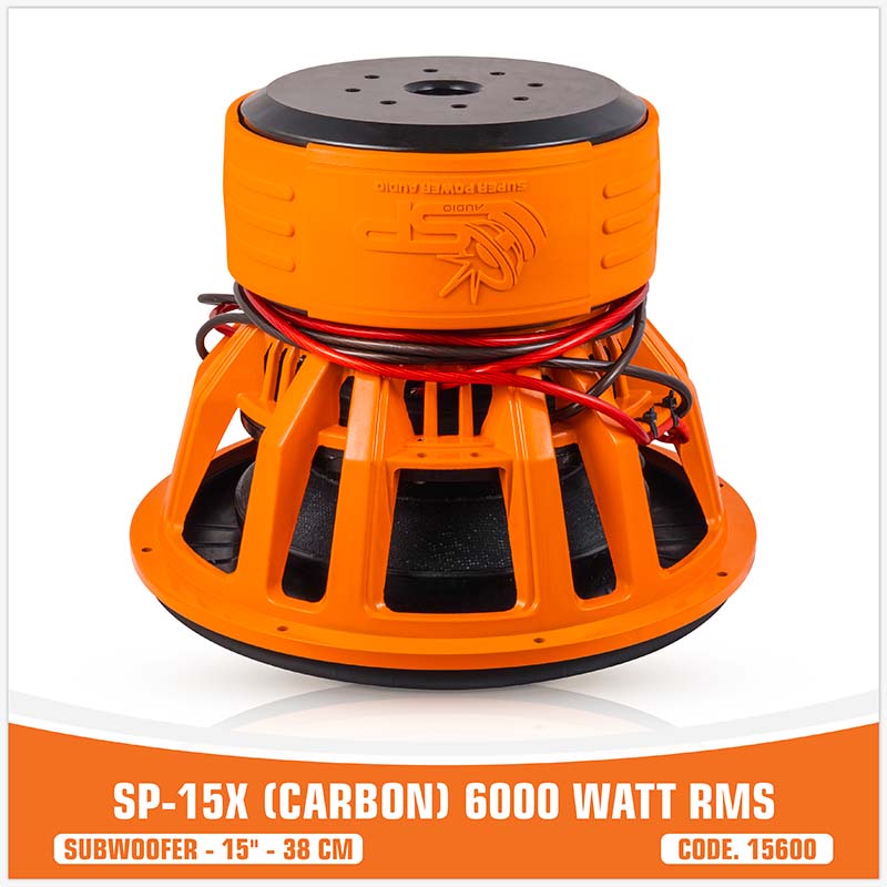 SP 15X CARBON FIBERS SUBWOOFER 15"/38CM 6000W RMS (UNIT PRICE)