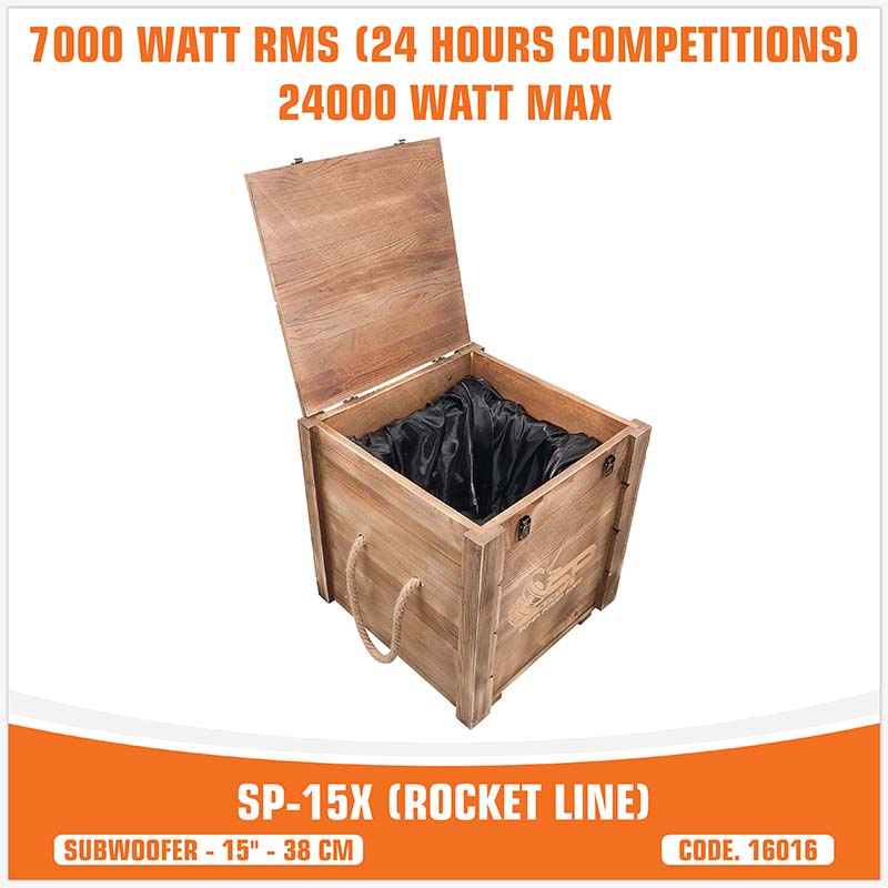 SP 15X ROCKET LINE SUBWOOFER 15"/38CM SPL 7000+ RMS (PRECIO UNITARIO)