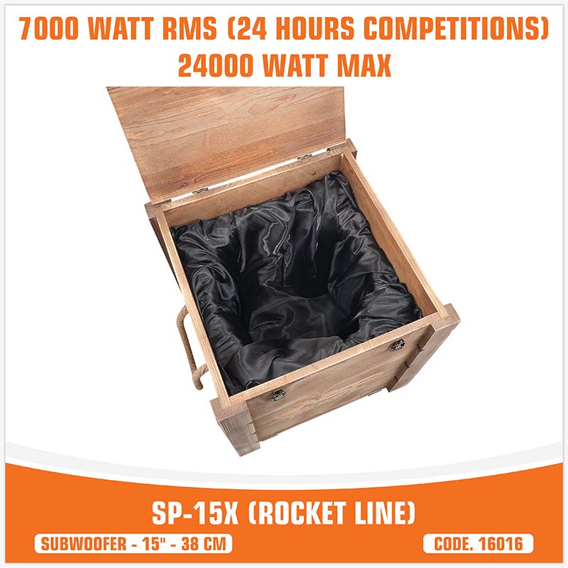 SP 15X ROCKET LINE SUBWOOFER 15"/38CM SPL 7000+ RMS (PRECIO UNITARIO)