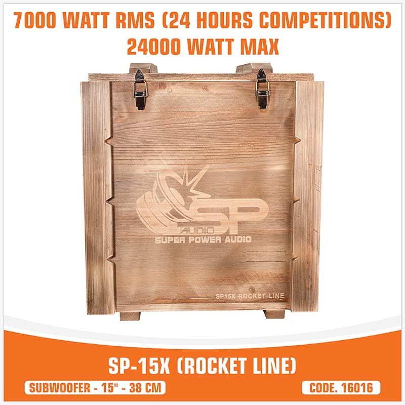 SP 15X ROCKET LINE SUBWOOFER 15"/38CM SPL 7000+ RMS (PRECIO UNITARIO)