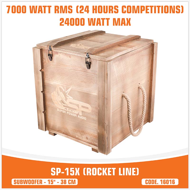 SP 15X ROCKET LINE SUBWOOFER 15"/38CM SPL 7000+ RMS (PRECIO UNITARIO)