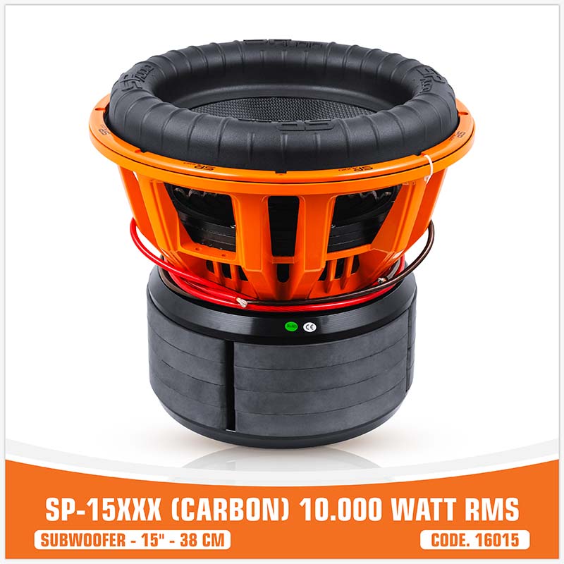 SP 15XXX CARBON FIBERS SUBWOOFER 15"/38CM  10000W RMS (UNIT PRICE)