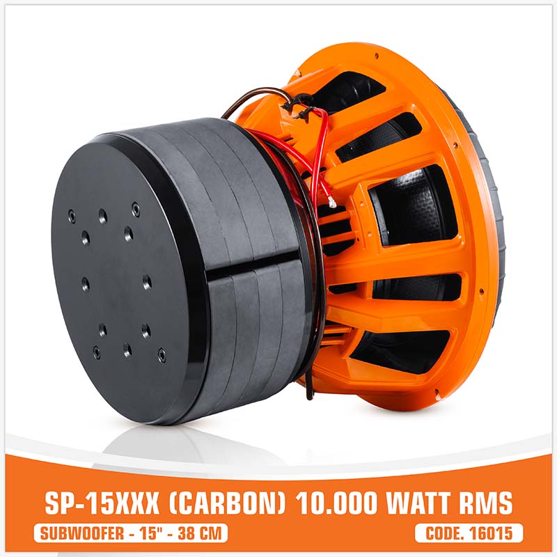 SP 15XXX CARBON FIBERS SUBWOOFER 15"/38CM  10000W RMS (UNIT PRICE)