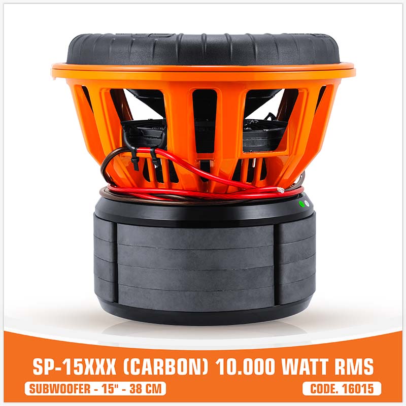 SP 15XXX CARBON FIBERS SUBWOOFER 15"/38CM  10000W RMS (UNIT PRICE)