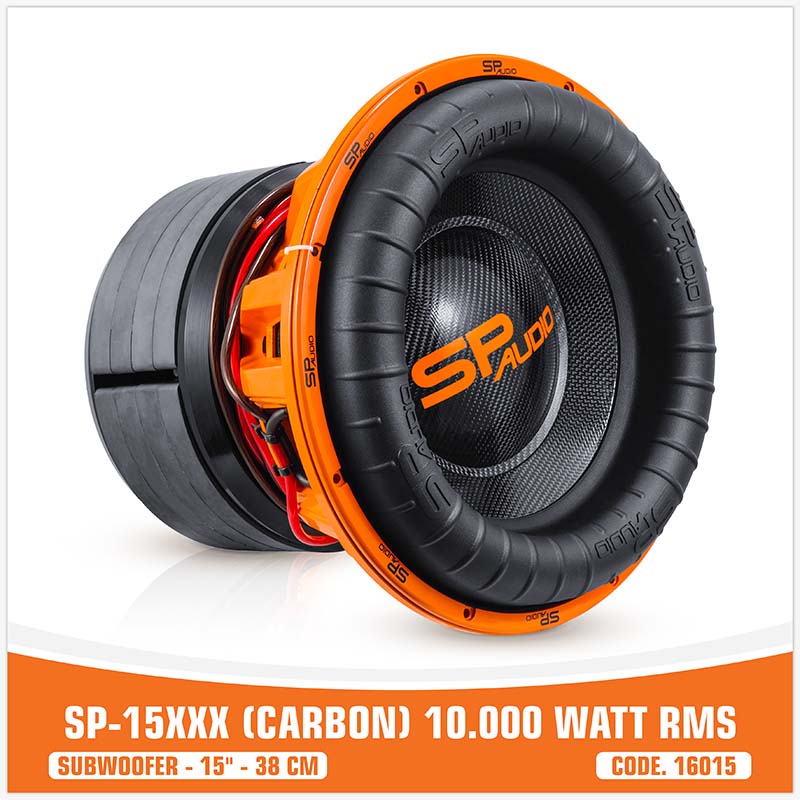SP 15XXX CARBON FIBERS SUBWOOFER 15"/38CM  10000W RMS (UNIT PRICE)