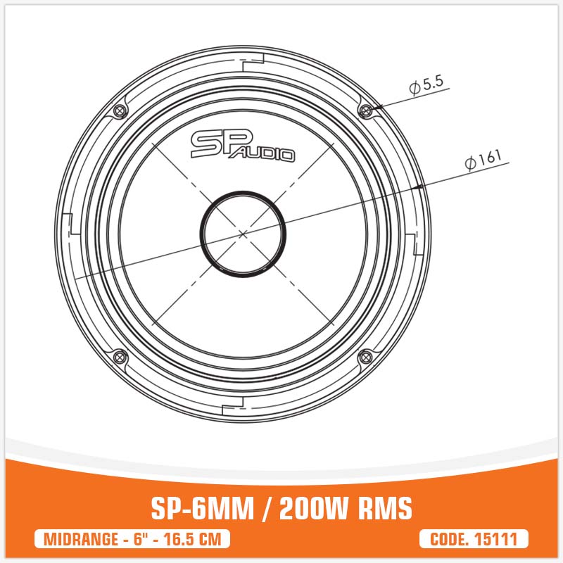 SP 6MM MIDRANGE ESTREMO 6,5"/16,5CM  200W RMS (PREZZO COPPIA)