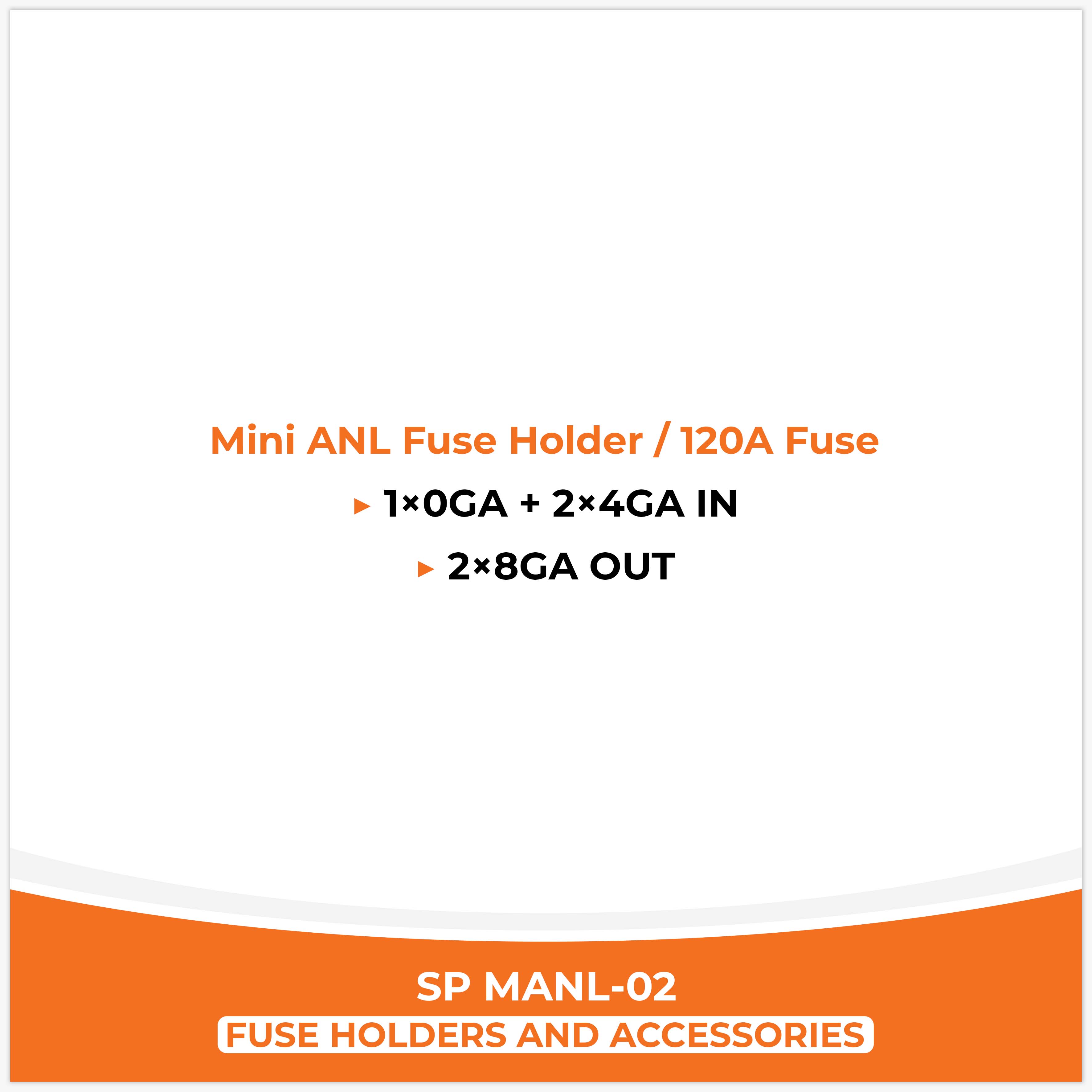 SP MAN 02 PORTAFUSIBILI 1X0GA + 2X4GA IN + 2X8GA OUT (PREZZO UNITARIO)