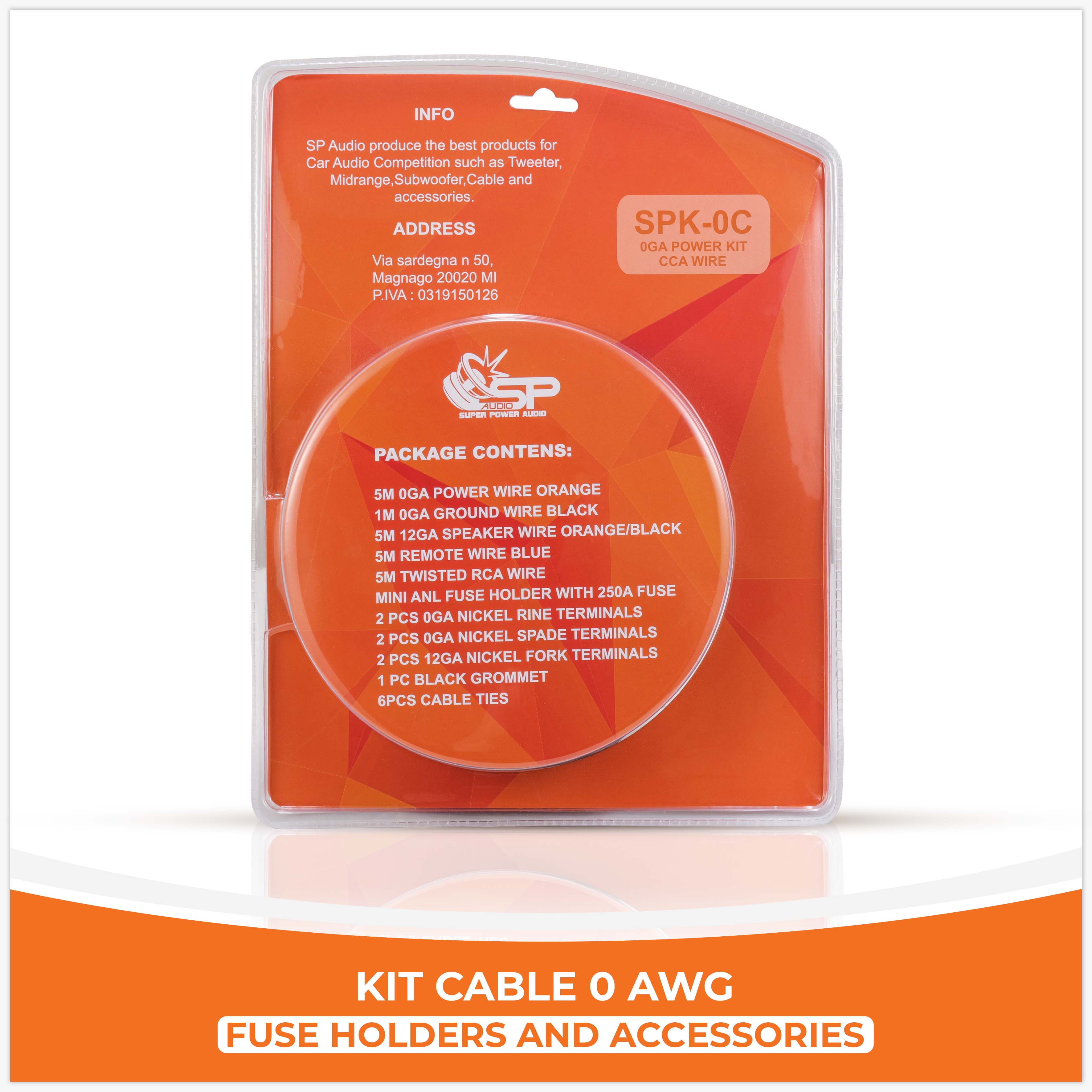 SP KIT CABLE 0 AWG CCA (PRECIO  POR  PAQUETE)