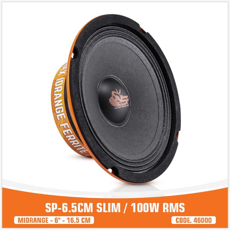 SP 6.5CM SLIM MIDRANGE SUPER BASSO 6,5"/16,5CM 100W RMS (PREZZO COPPIA)