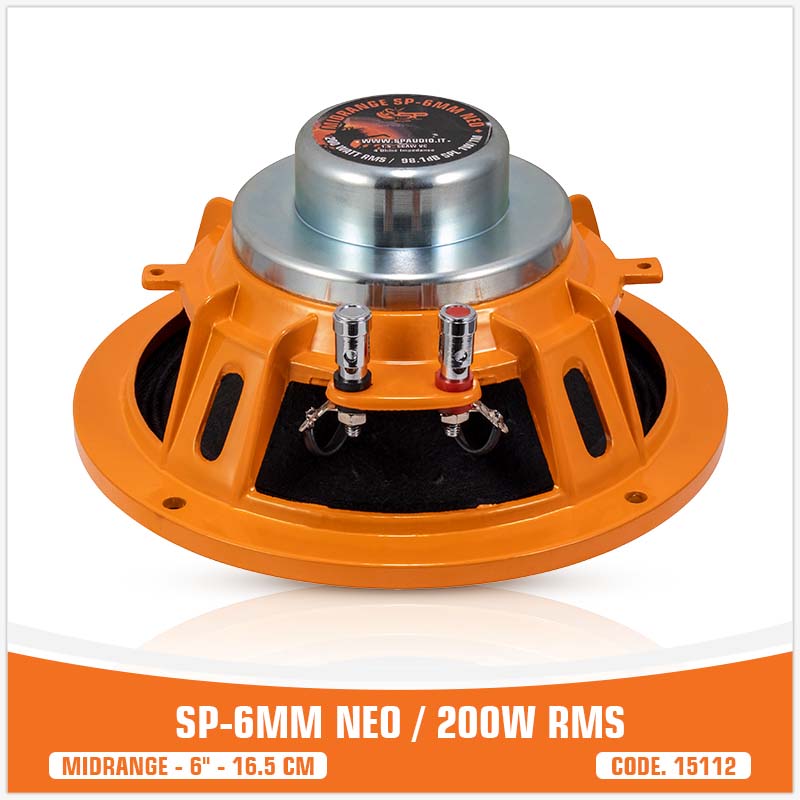 SP 6MM NEO MIDRANGE ESTREMO 6,5"/16,5CM MAGNETE NEODIMIO 200W RMS (PREZZO SINGOLO)