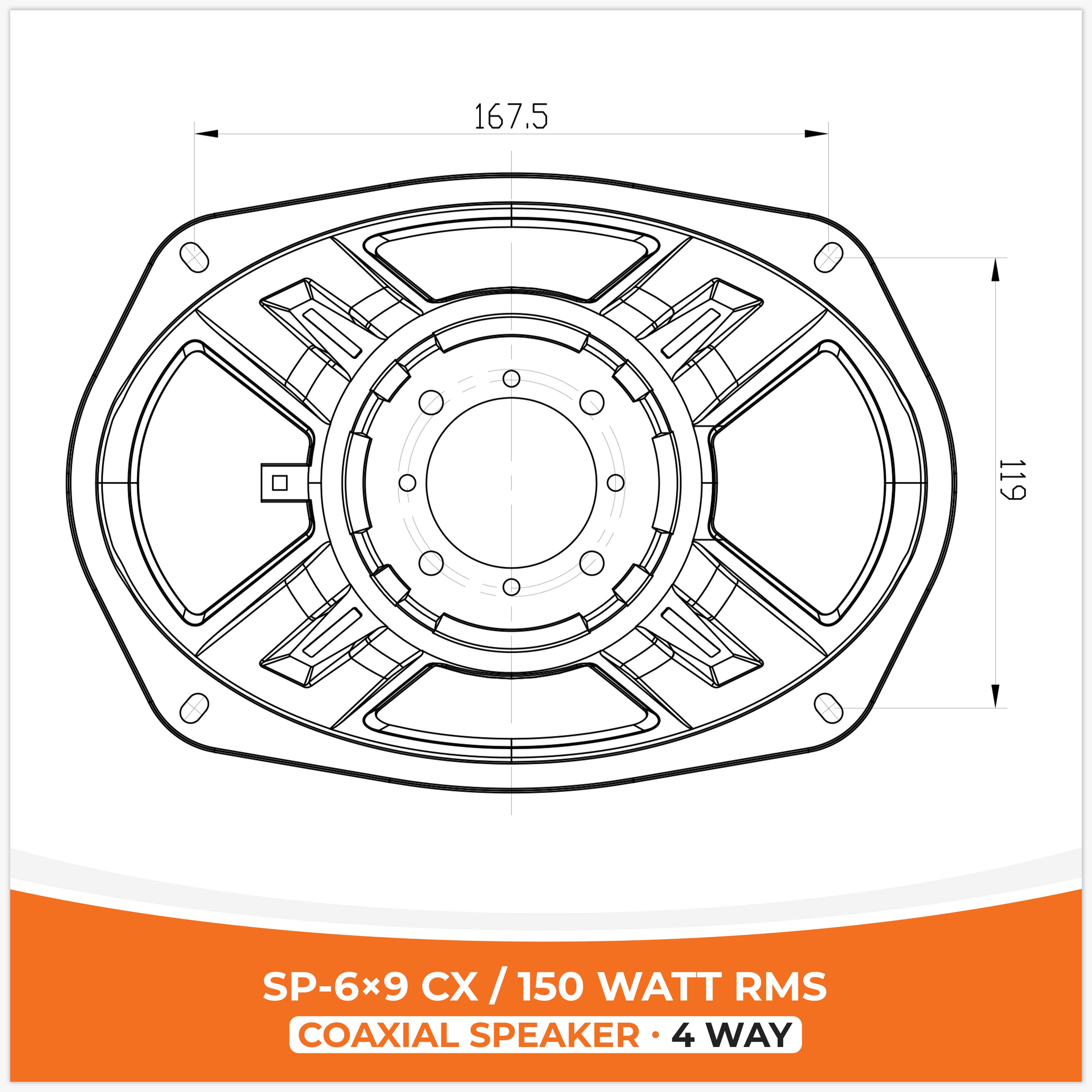 SP 6X9CX COAXIAL SPEAKERS 6X9