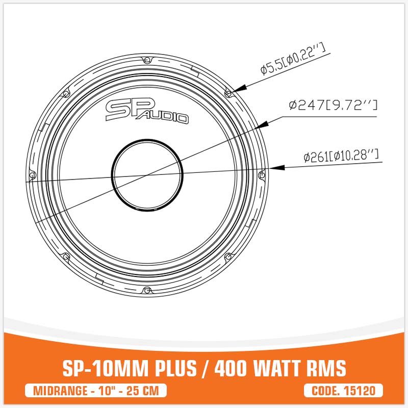SP 10MM PLUS MIDRANGE ESTREMO 10"/25CM MODELLO ESTREMO! 400WRMS (PREZZO UNITARIO)