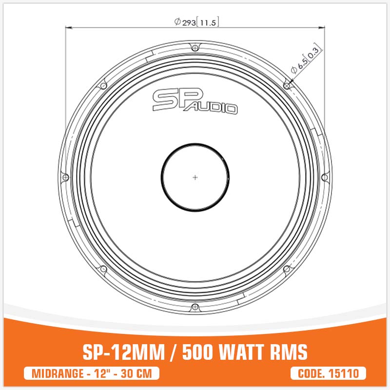 SP 12MM MIDRANGE EXTREME 12"/30CM 500W RMS (UNIT PRICE)